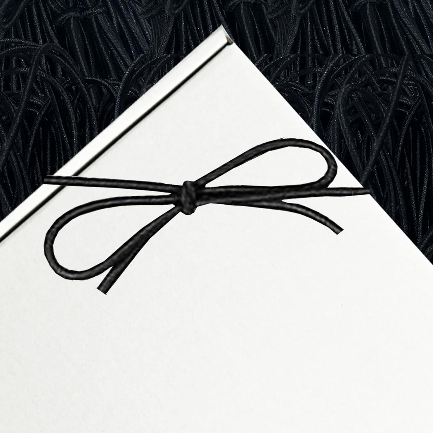 Lazos Elásticos K-Kraft 56 cm Negros para Regalos y Artesanías