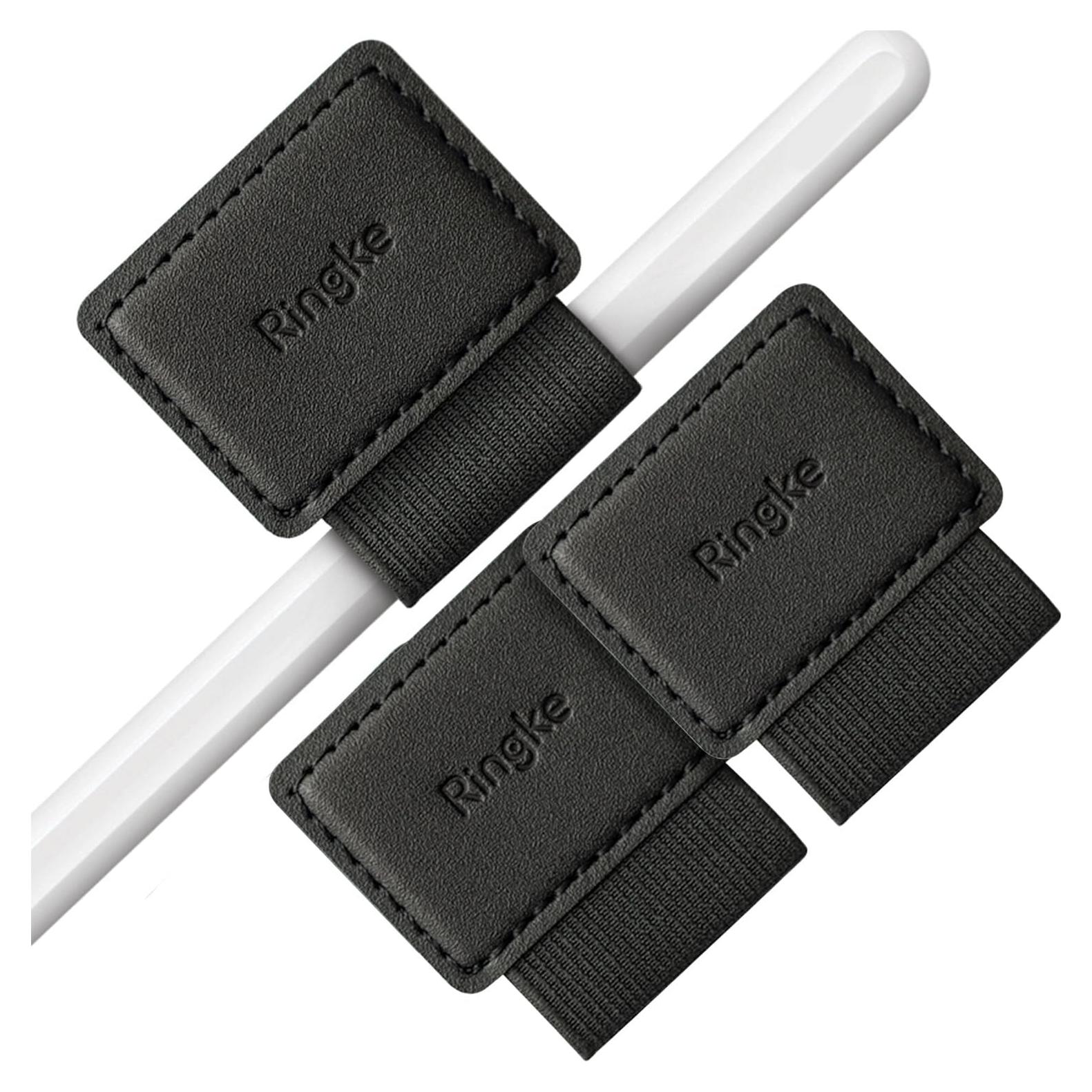 Soporte autoadhesivo Ringke para bolígrafo y Apple Pencil - Negro (3 Pack)