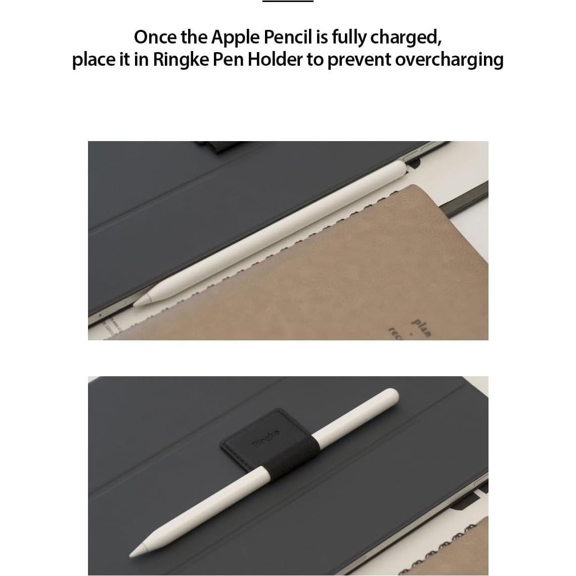 Soporte autoadhesivo Ringke para bolígrafo y Apple Pencil - Negro (3 Pack)