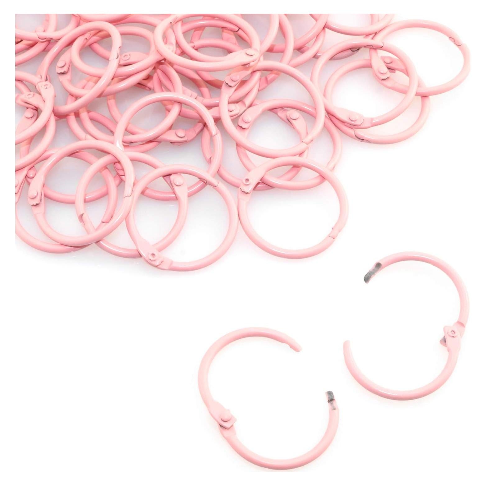 50 Anillos Sueltos de Encuadernación Metal Rosa 25mm Lind Kitchen