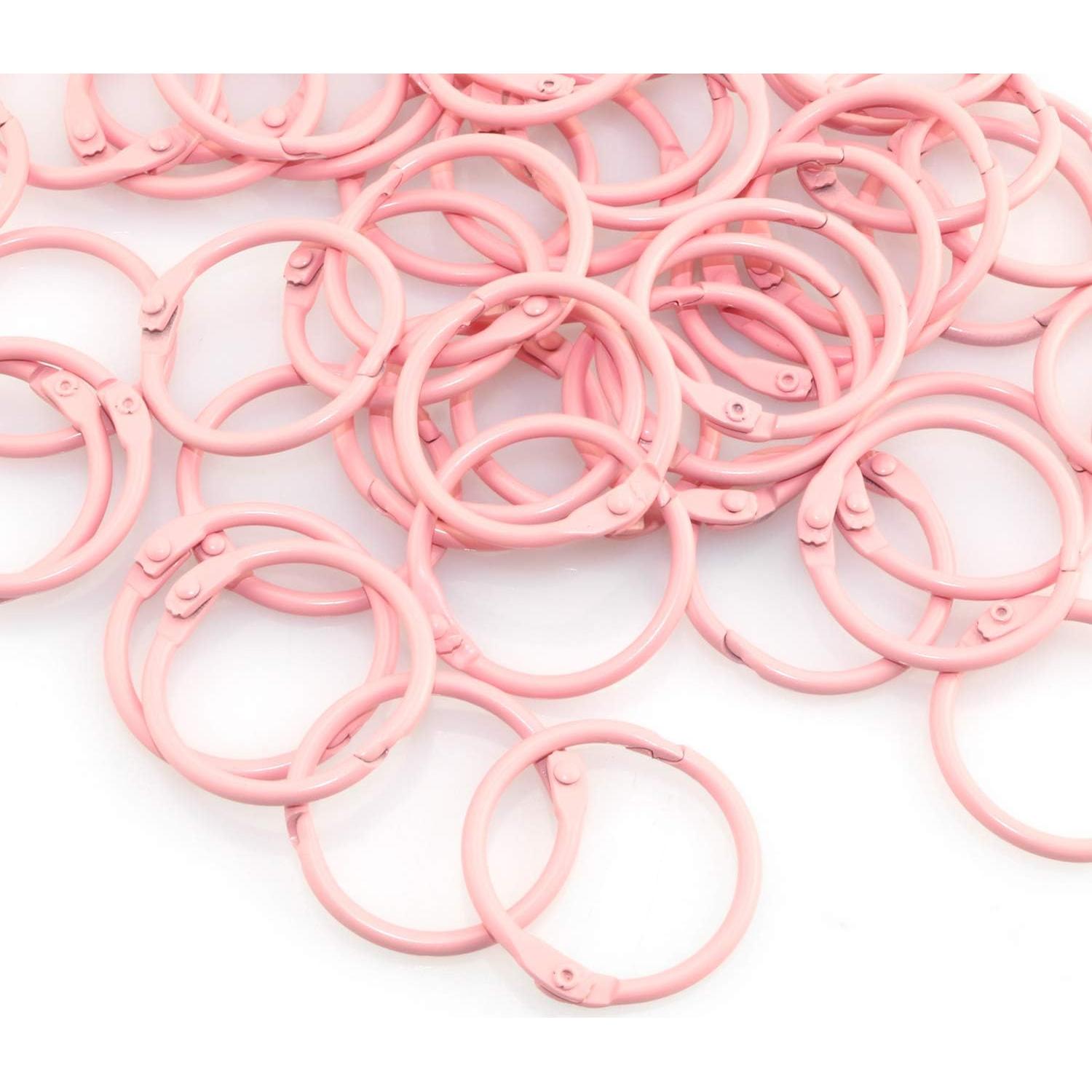 50 Anillos Sueltos de Encuadernación Metal Rosa 25mm Lind Kitchen