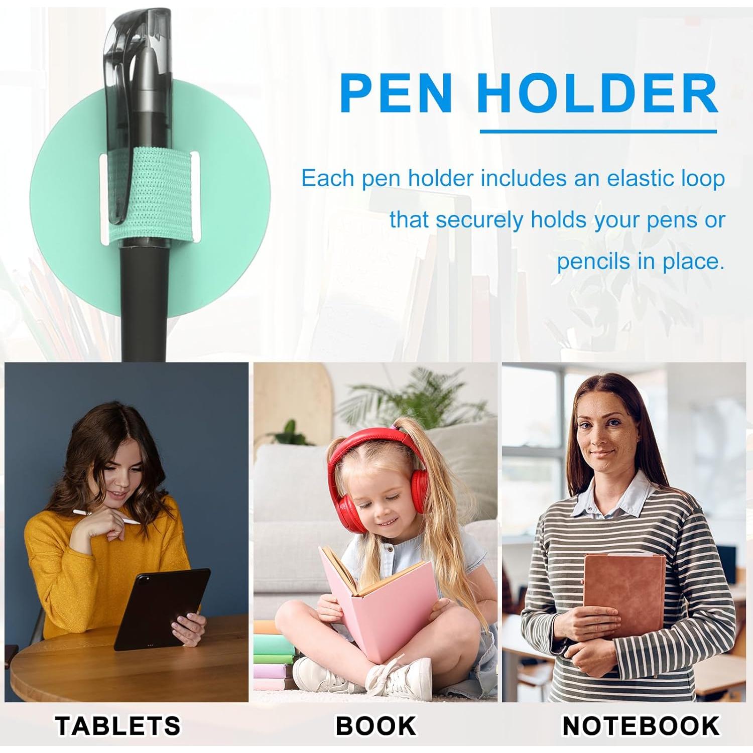 Soporte de Lazo para Bolígrafo uxcell 4 Pcs Autoadhesivo Verde