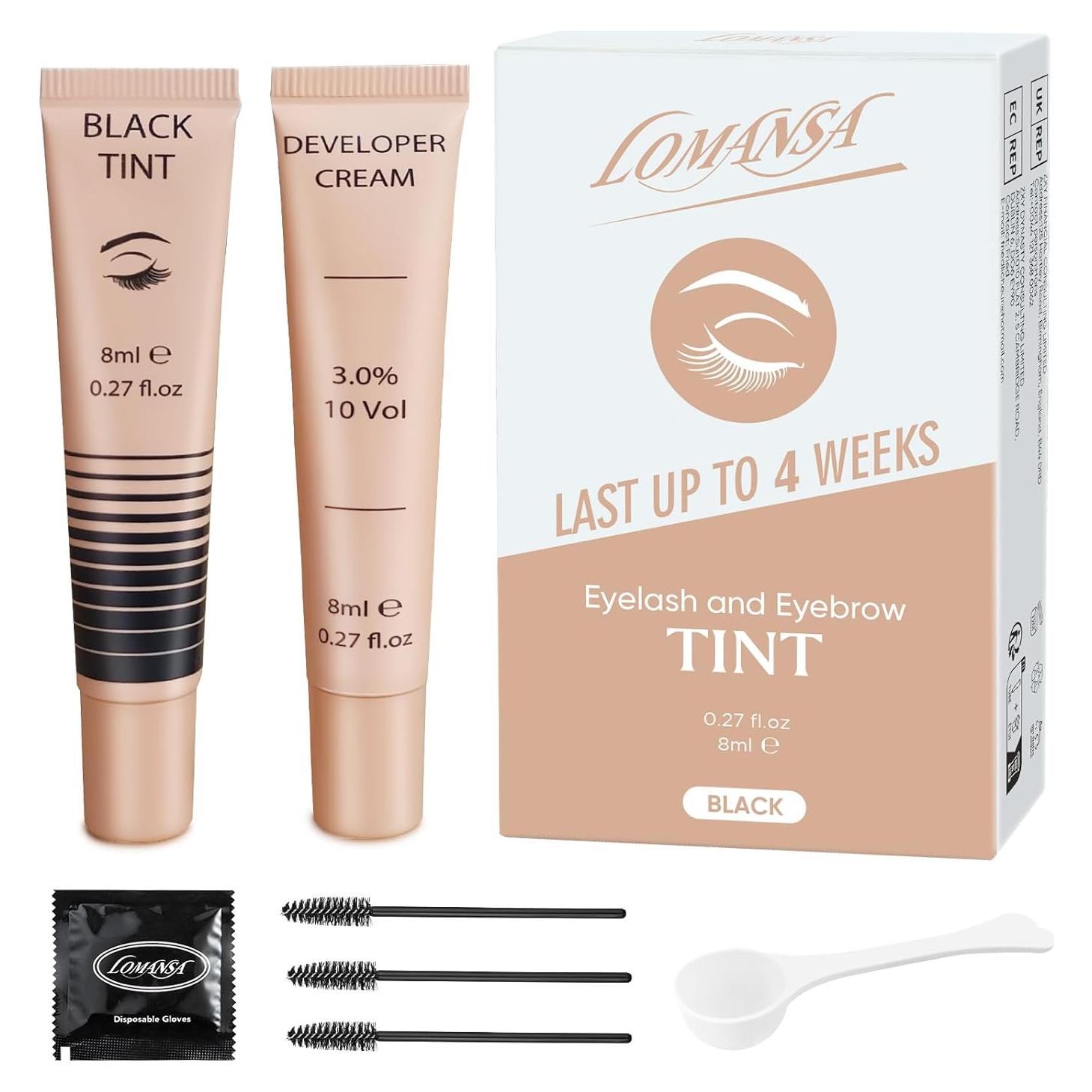 Kit de Color de Pestañas Lomansa 8ml Negro Natural