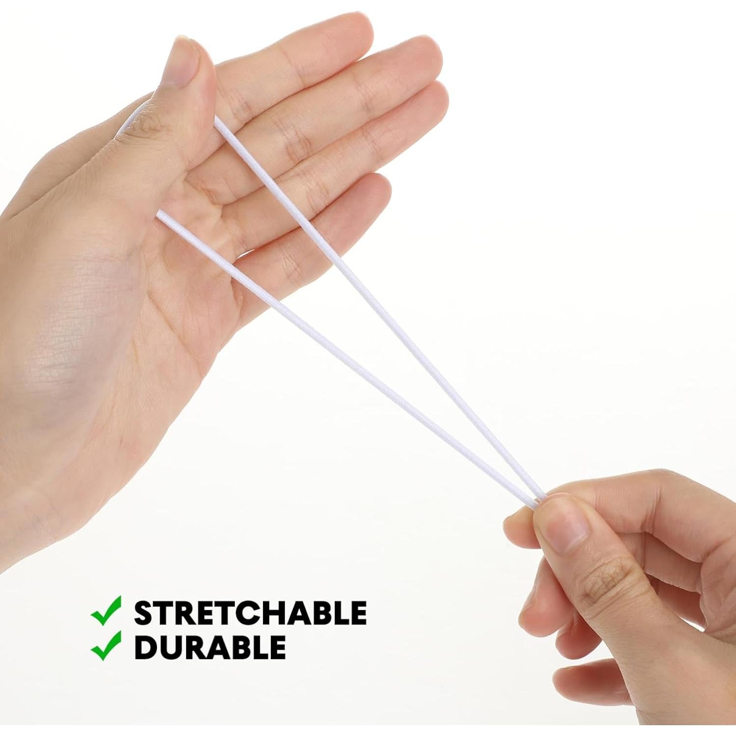 Cuerdas Elásticas Blancas NOLITOY 50 Pcs 28 cm para DIY