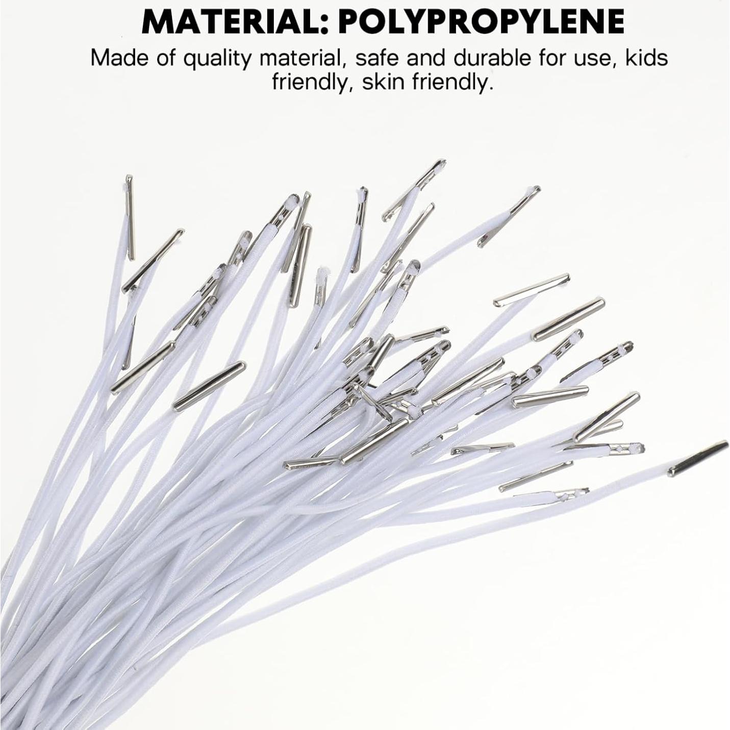 Cuerdas Elásticas Blancas NOLITOY 50 Pcs 28 cm para DIY