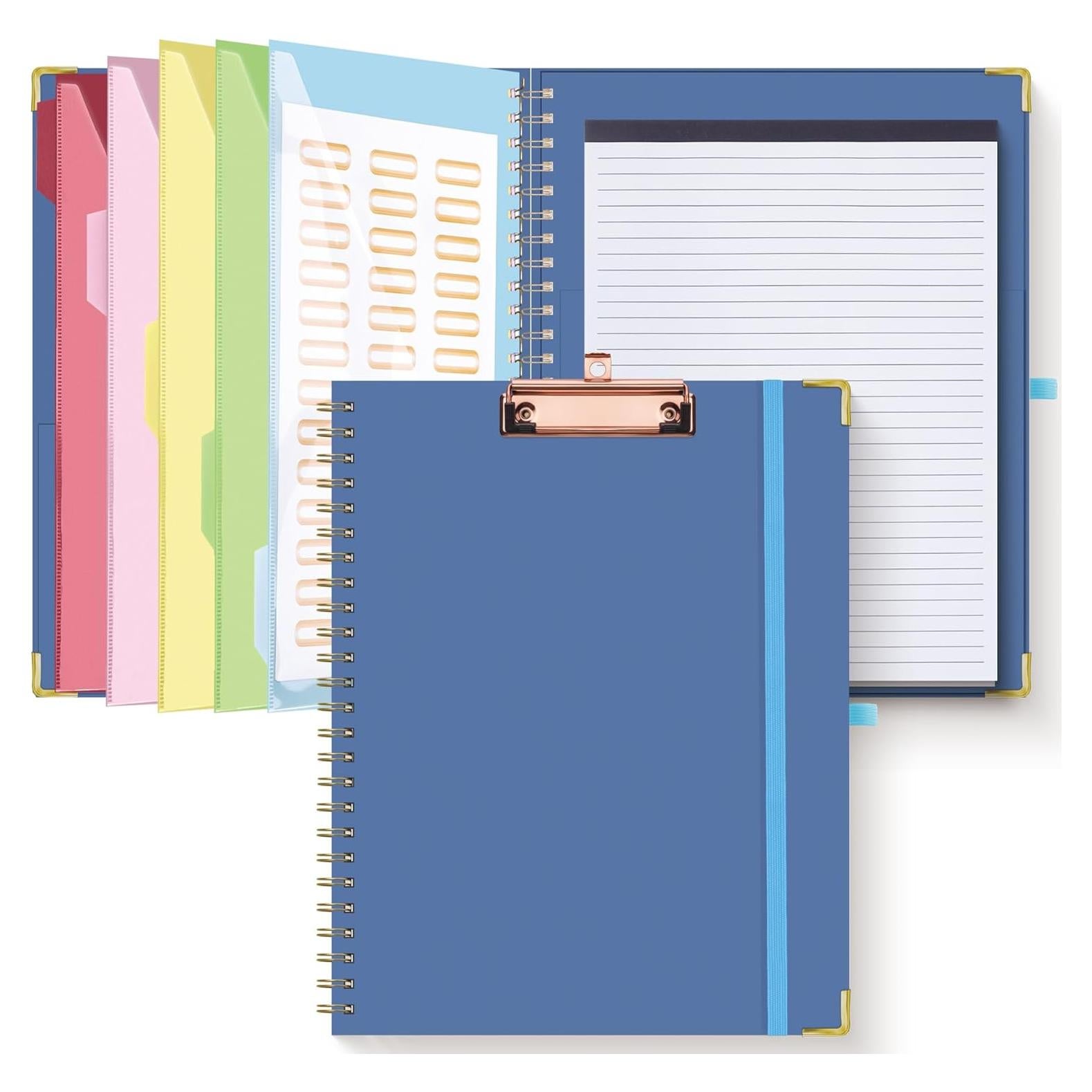 Carpeta con Portapapeles HAUTOCO Azul Oscuro A4 5 Divisores