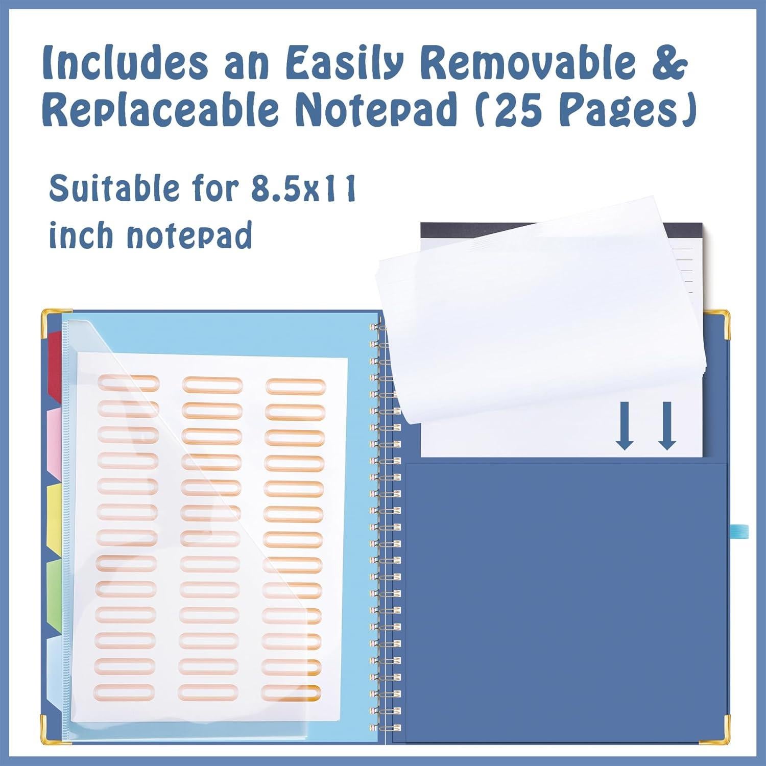 Carpeta con Portapapeles HAUTOCO Azul Oscuro A4 5 Divisores