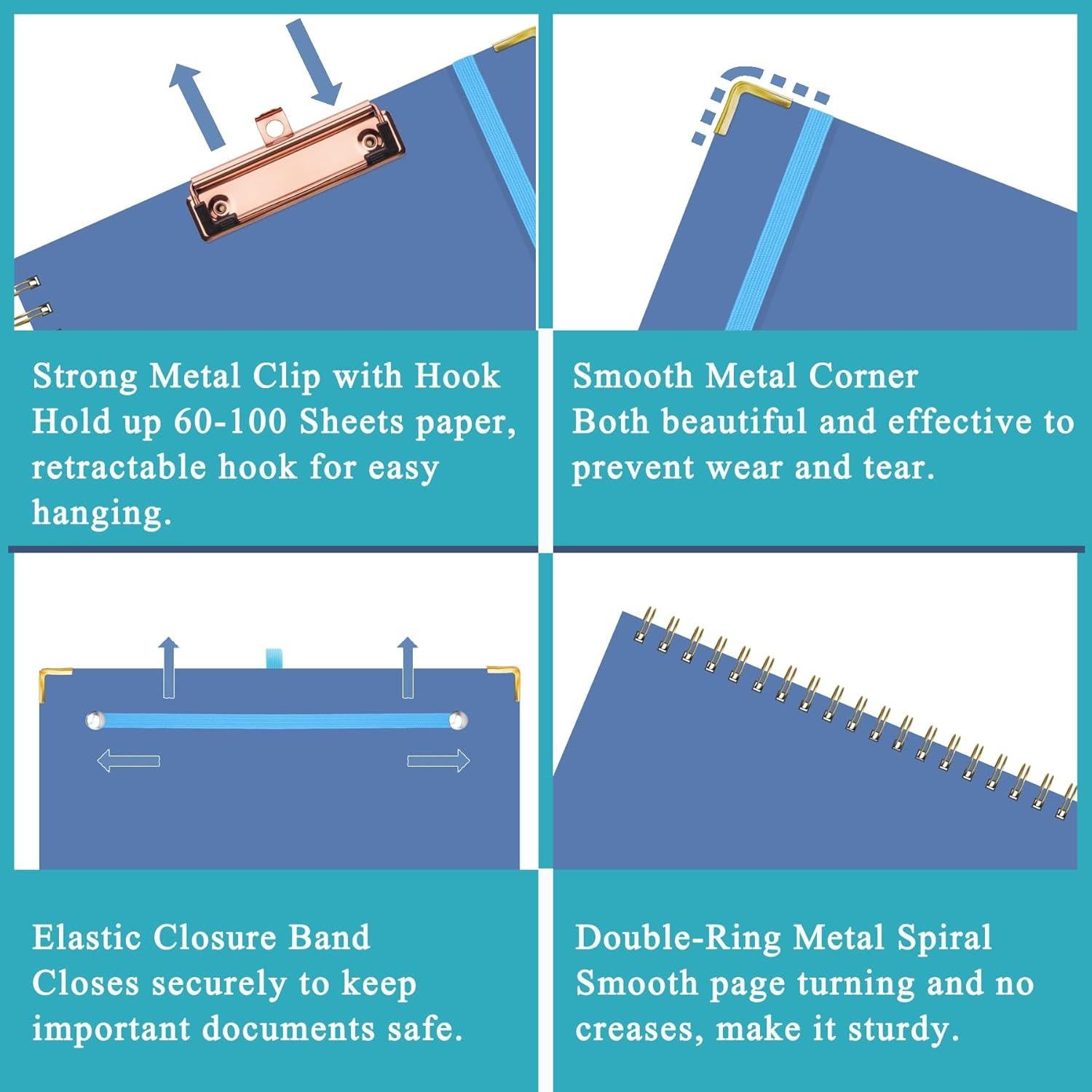 Carpeta con Portapapeles HAUTOCO Azul Oscuro A4 5 Divisores