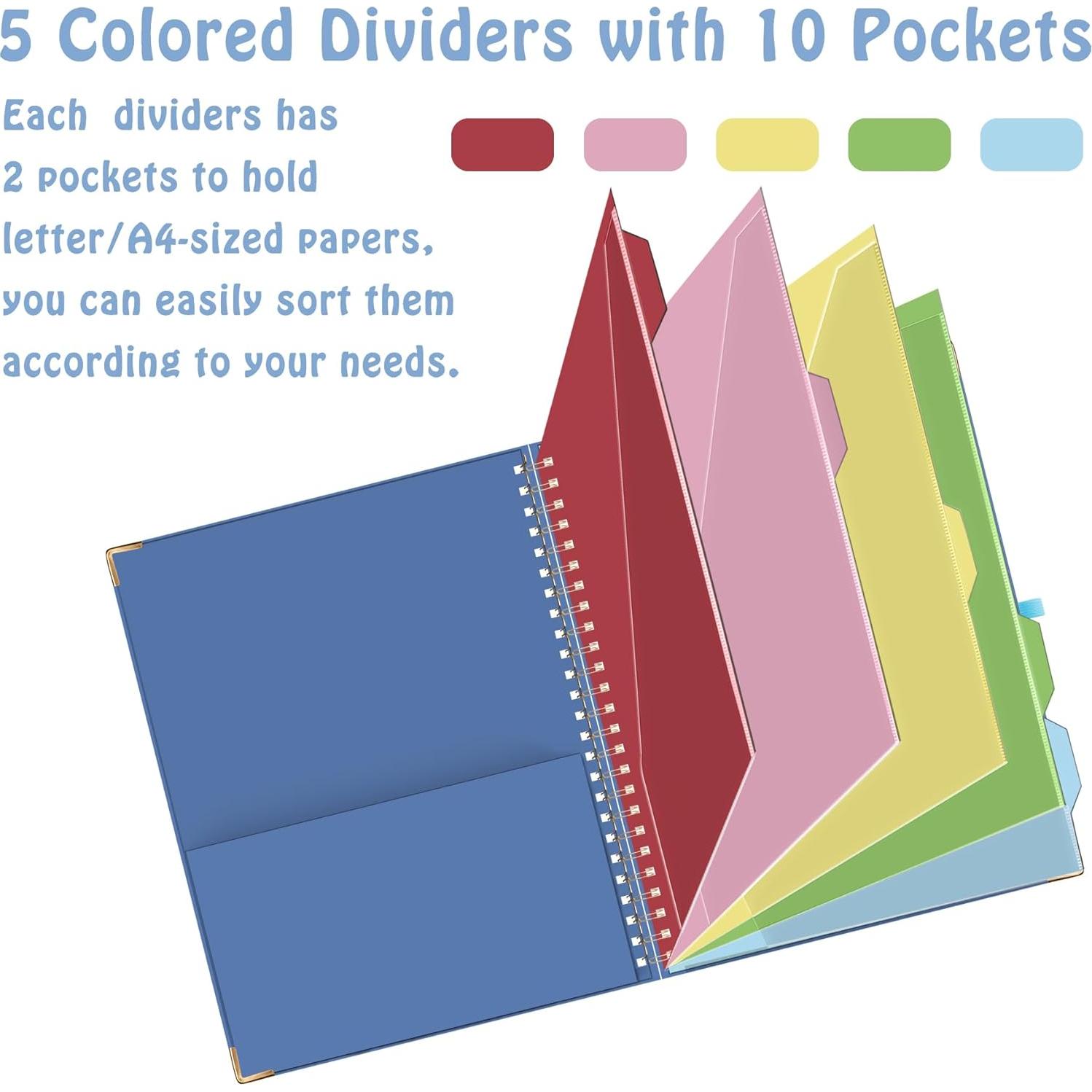 Carpeta con Portapapeles HAUTOCO Azul Oscuro A4 5 Divisores