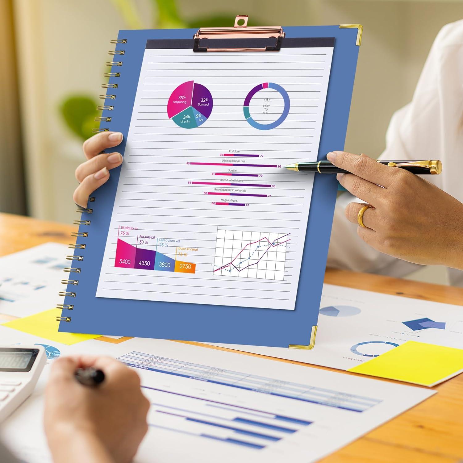 Carpeta con Portapapeles HAUTOCO Azul Oscuro A4 5 Divisores