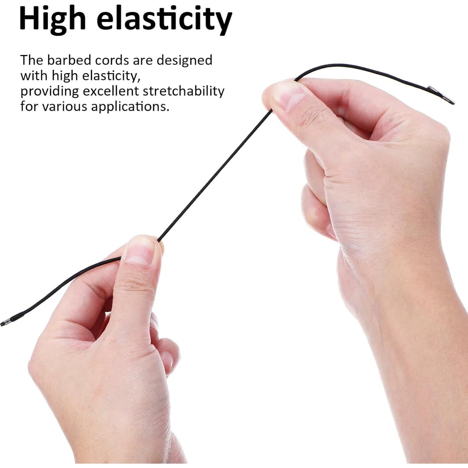 Cuerdas Elásticas Ciieeo 50 Pcs con Púas Metálicas 26cm