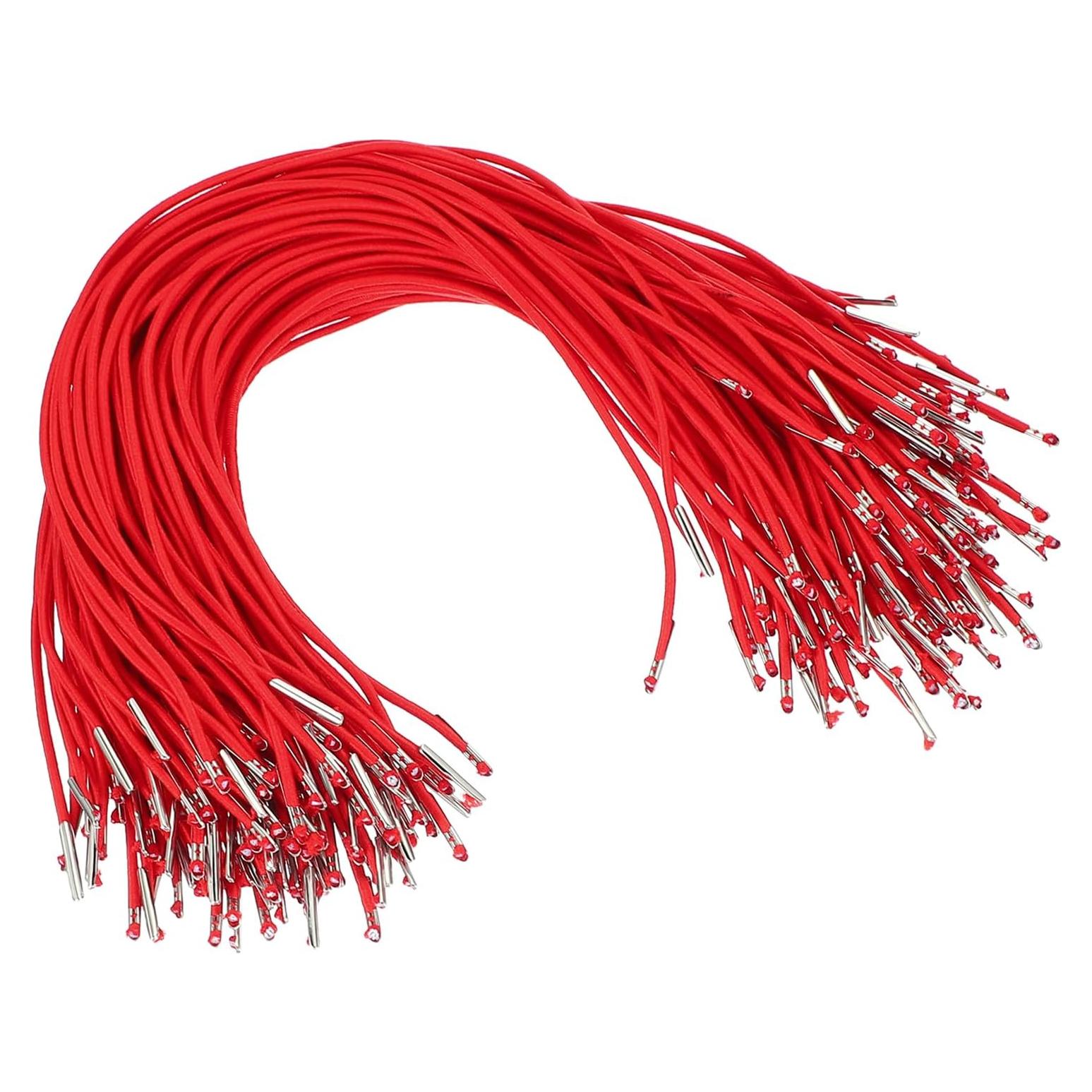 Cuerda Elástica PATIKIL 100 Pcs 2mm 32.5cm Roja con Púas
