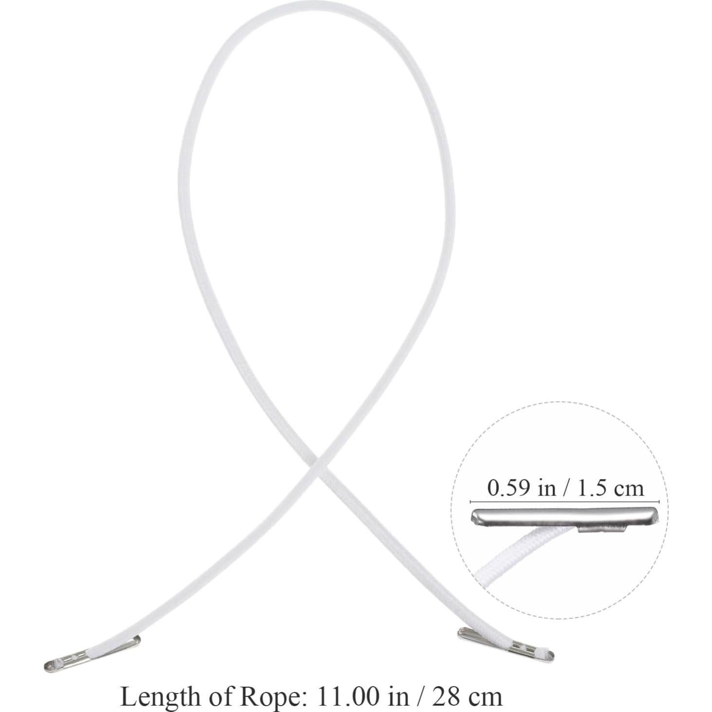 50 Cuerdas Elásticas con Púas Metálicas SEWACC 28cm Blancas