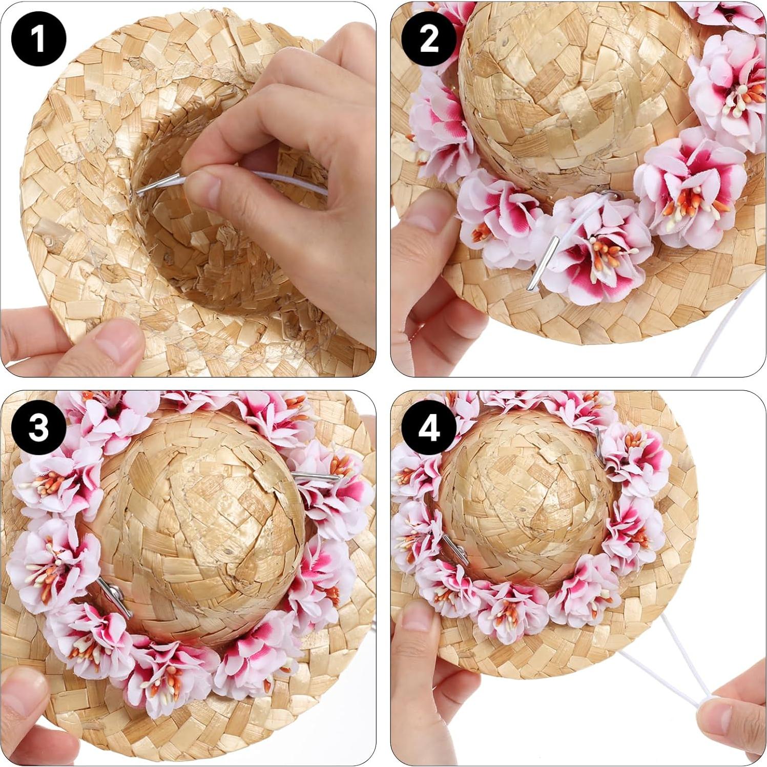 50 Cuerdas Elásticas con Púas Metálicas SEWACC 28cm Blancas