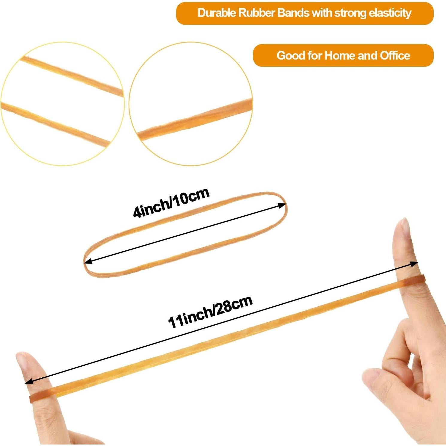 Chinco 100 Bandas de Goma Elástica 10 x 0.6 cm Amarillas