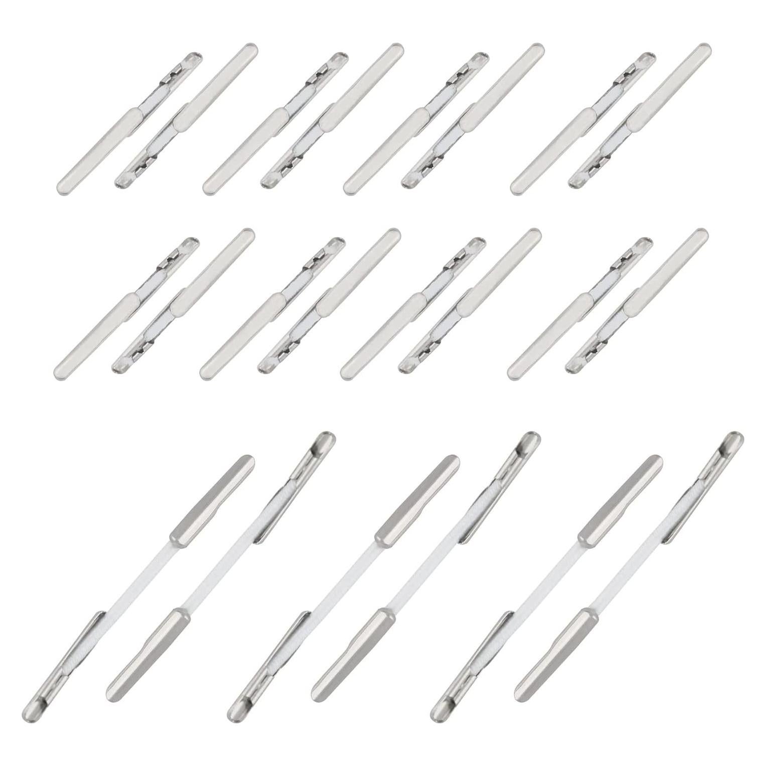 Cuerda Elástica Blanca 200PCS 25mm y 45mm con Puntas Metálicas