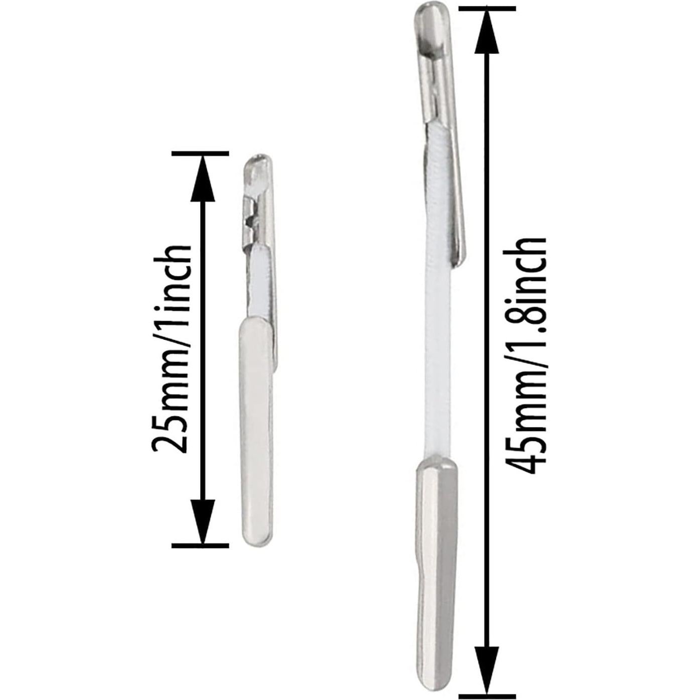Cuerda Elástica Blanca 200PCS 25mm y 45mm con Puntas Metálicas