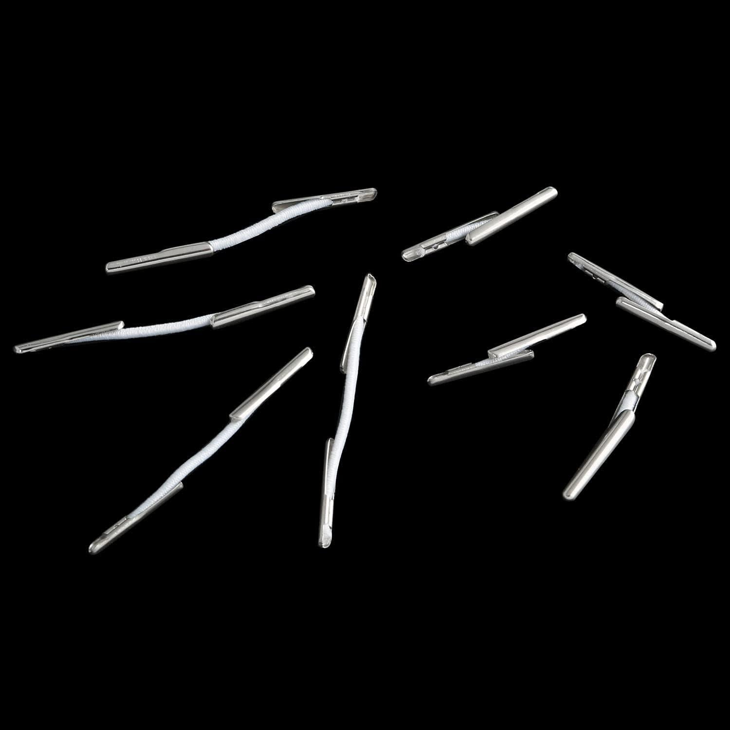 Cuerda Elástica Blanca 200PCS 25mm y 45mm con Puntas Metálicas