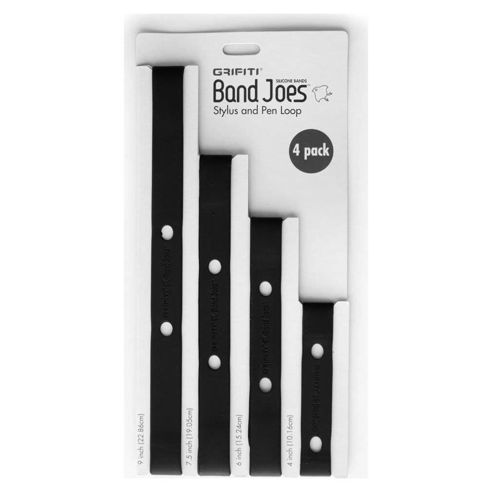Grifiti Soporte para Bolígrafo y Lápiz de Silicona Negro - Pack de 4