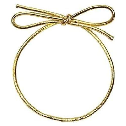 K-Kraft Laços Elásticos Dorados 10" para Regalos - Paquete 100
