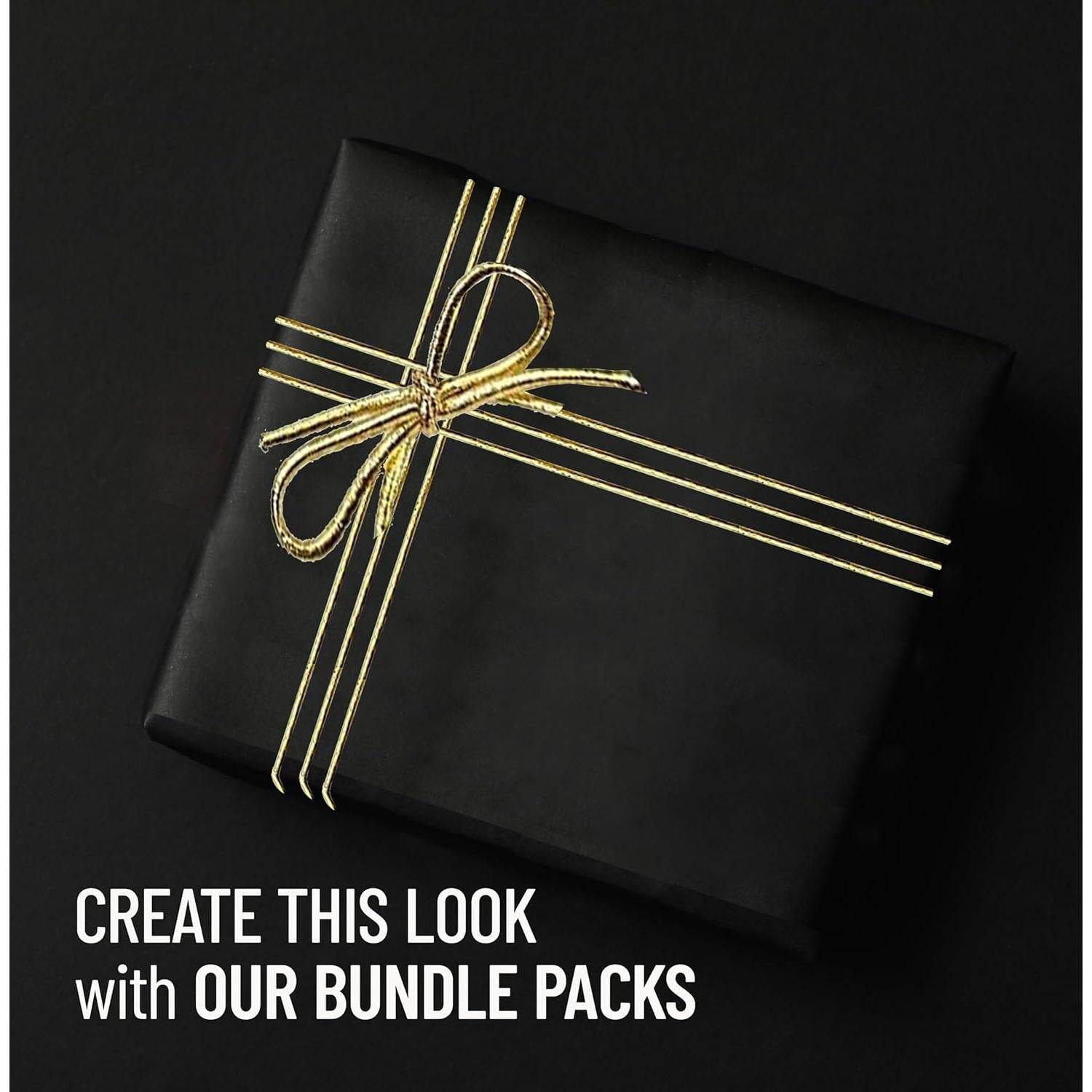 K-Kraft Laços Elásticos Dorados 10" para Regalos - Paquete 100