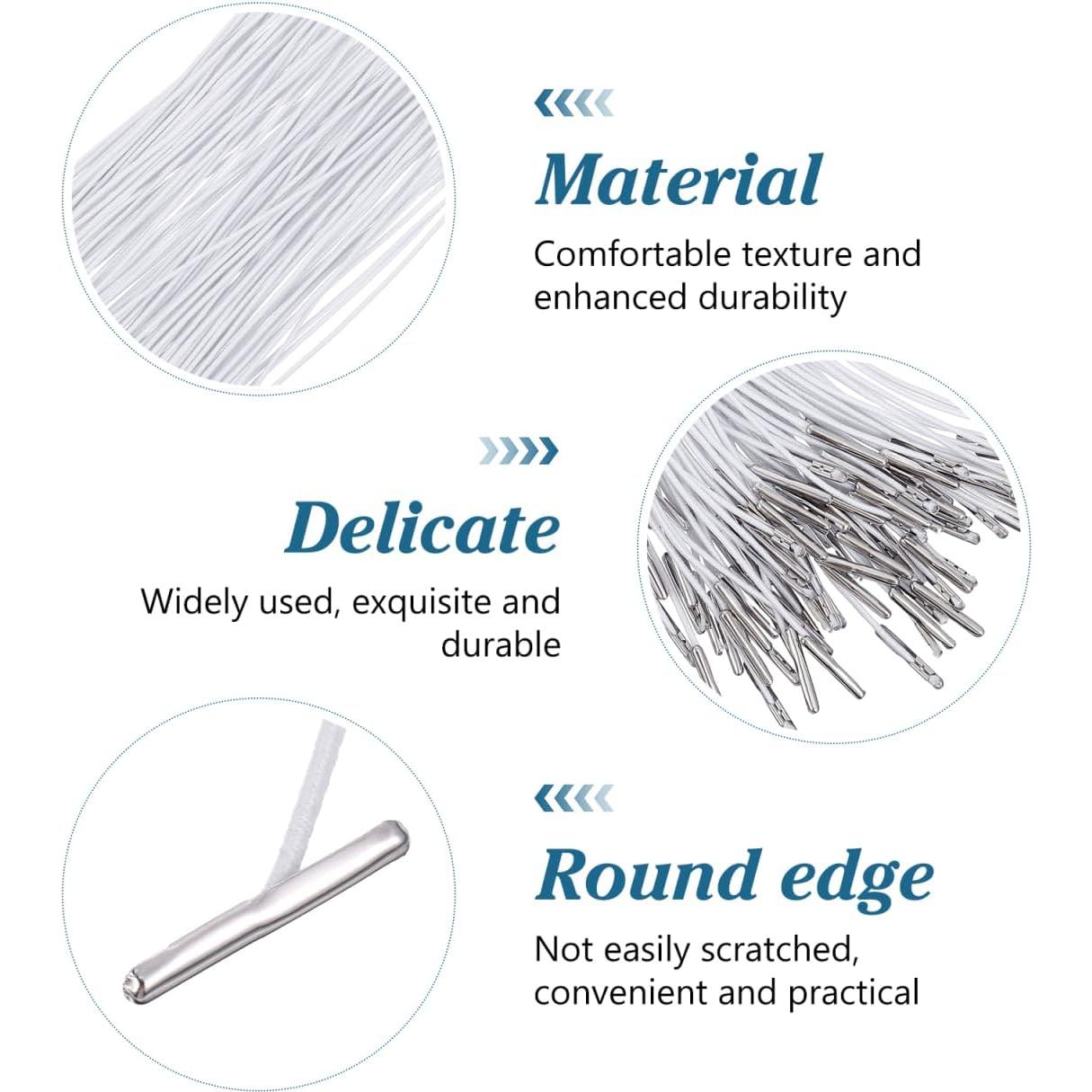 Cuerda Elástica Tofficu 100pcs 35.4cm Polipropileno Blanco