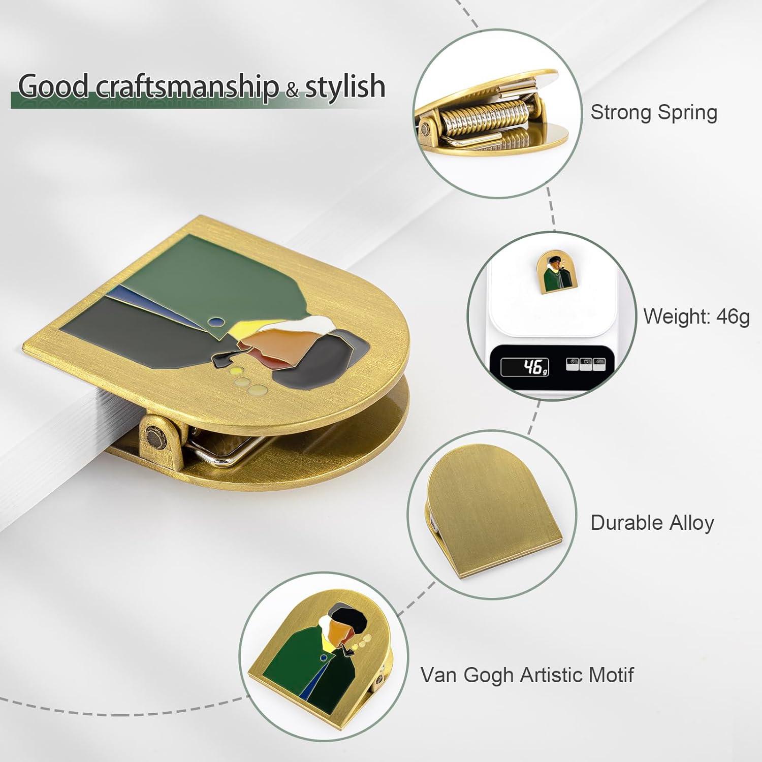 Clip de Metal Vintage AVECMOI Van Gogh 4.1cm Oro