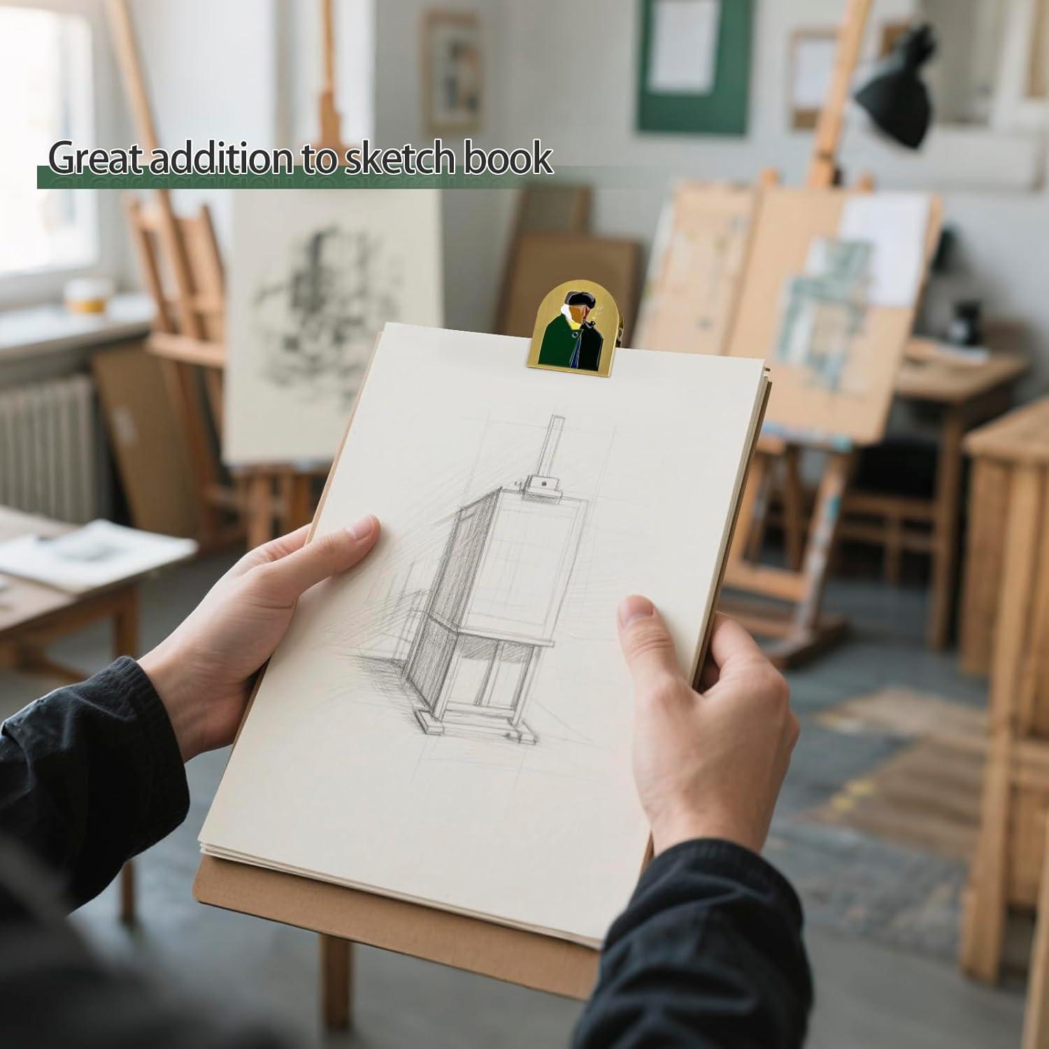 Clip de Metal Vintage AVECMOI Van Gogh 4.1cm Oro