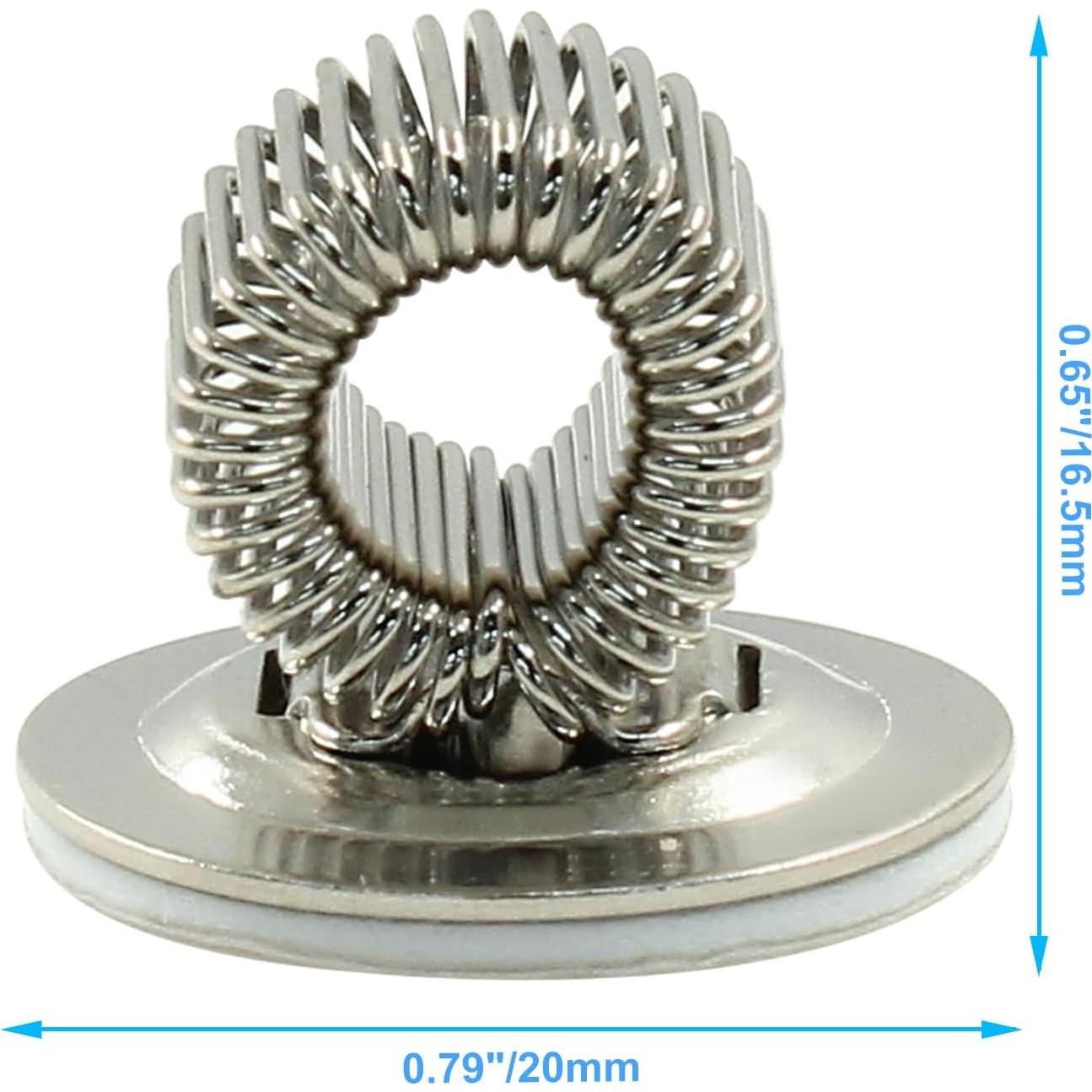 6 Soportes Autoadhesivos para Bolígrafos Rierdge Plateados