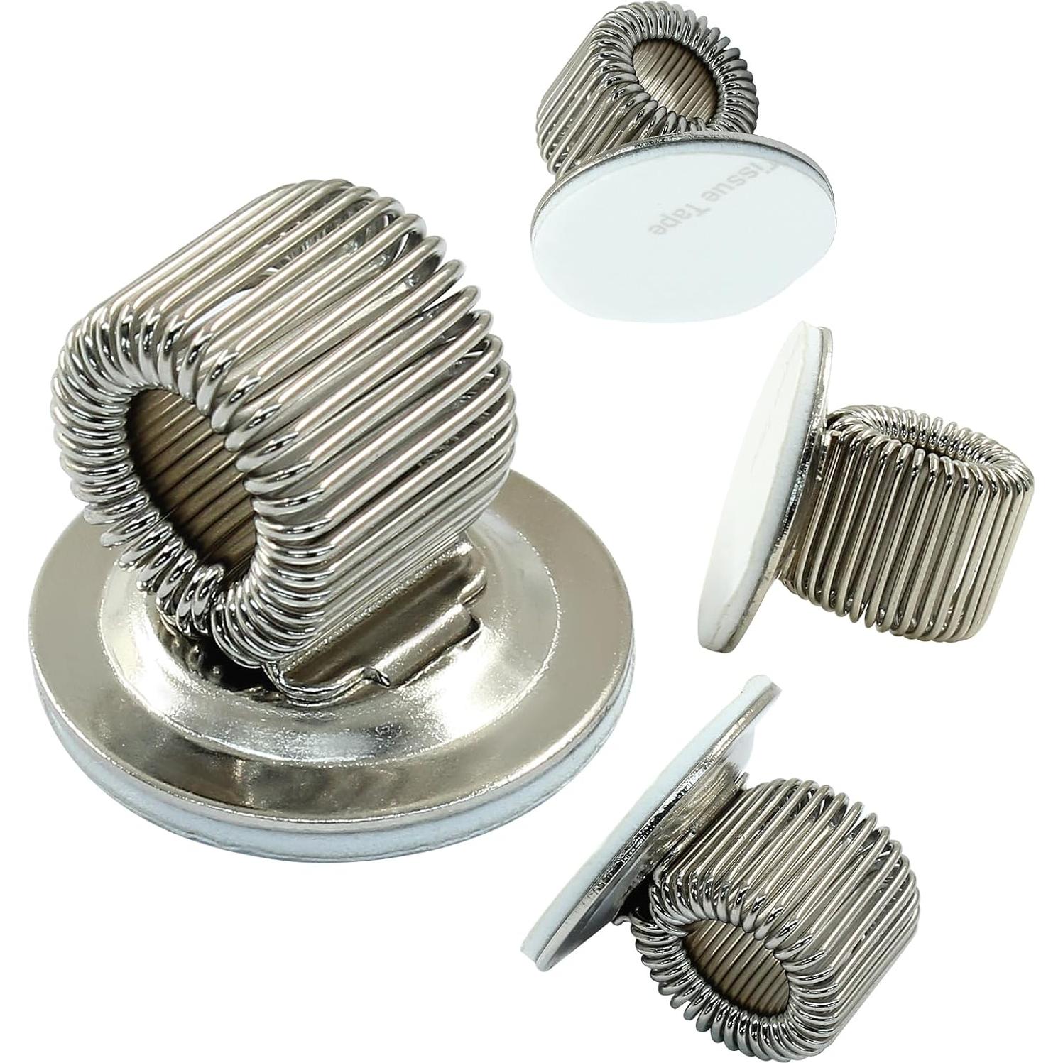 6 Soportes Autoadhesivos para Bolígrafos Rierdge Plateados