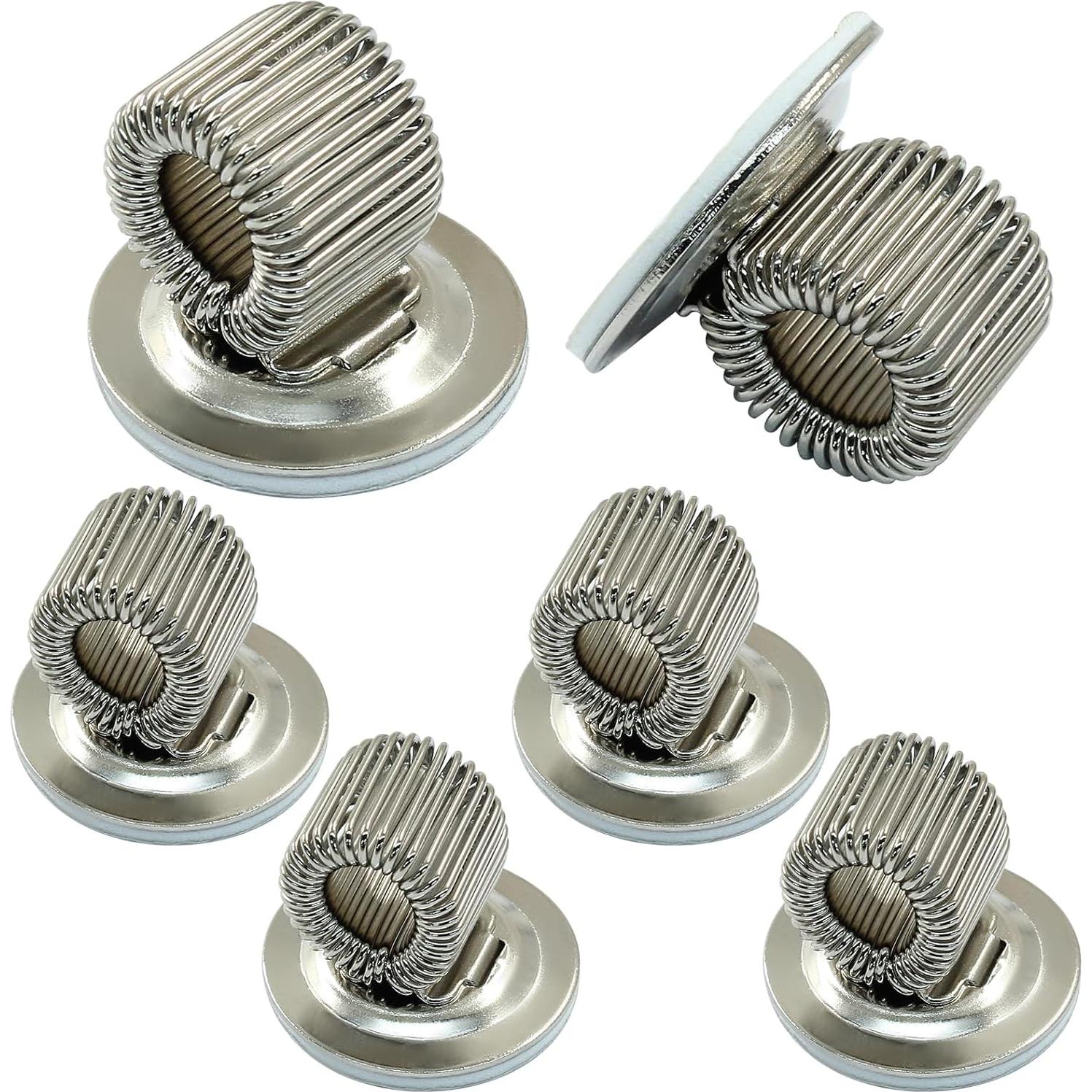 6 Soportes Autoadhesivos para Bolígrafos Rierdge Plateados