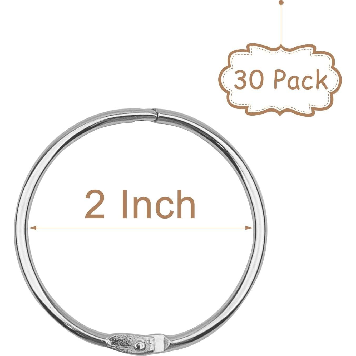 Anillos de Encuadernación Sueltos KTOJOY 50 mm Paquete de 30