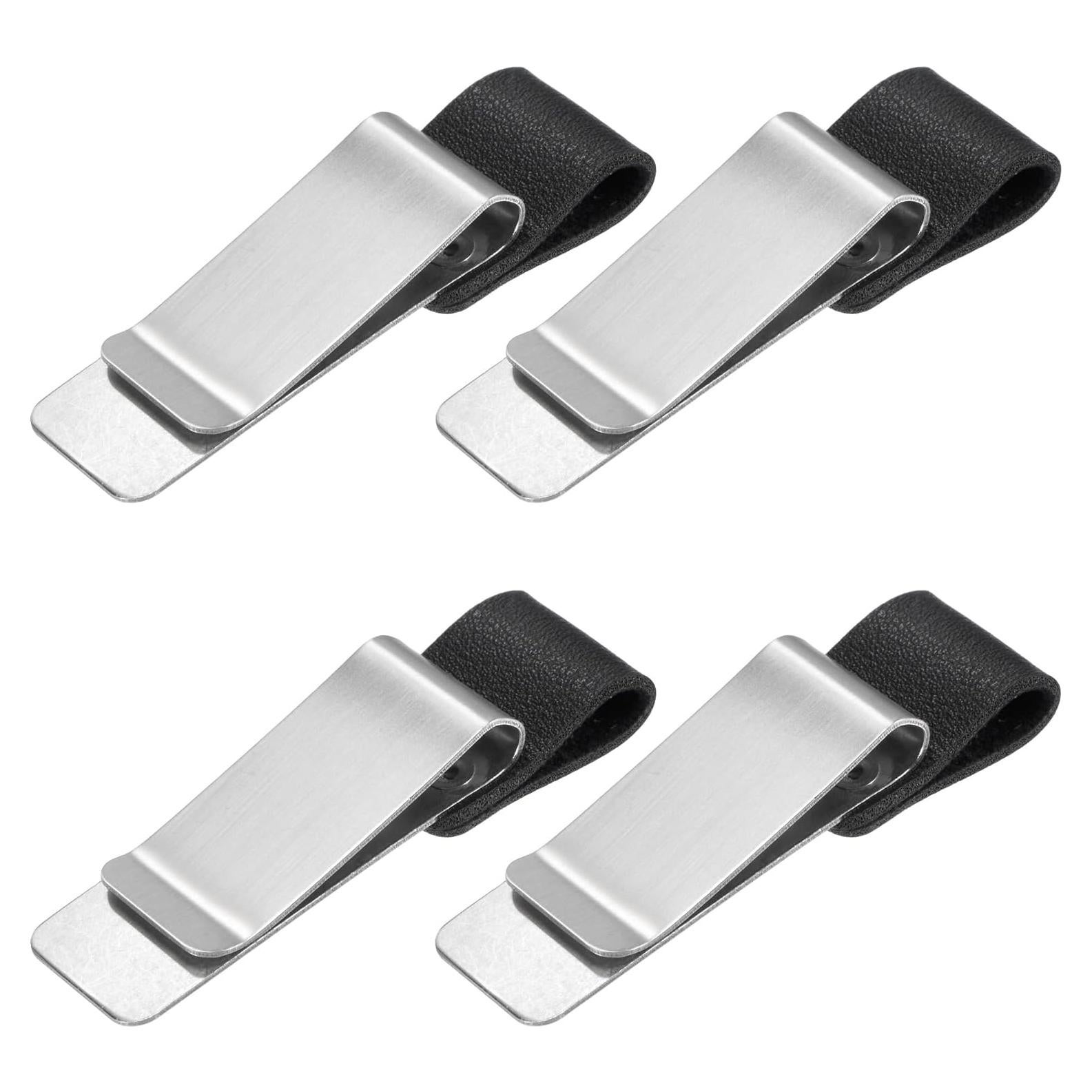 Soporte de Bolígrafos de Cuero PU MECCANIXITY Clip Acero 4 Unidades