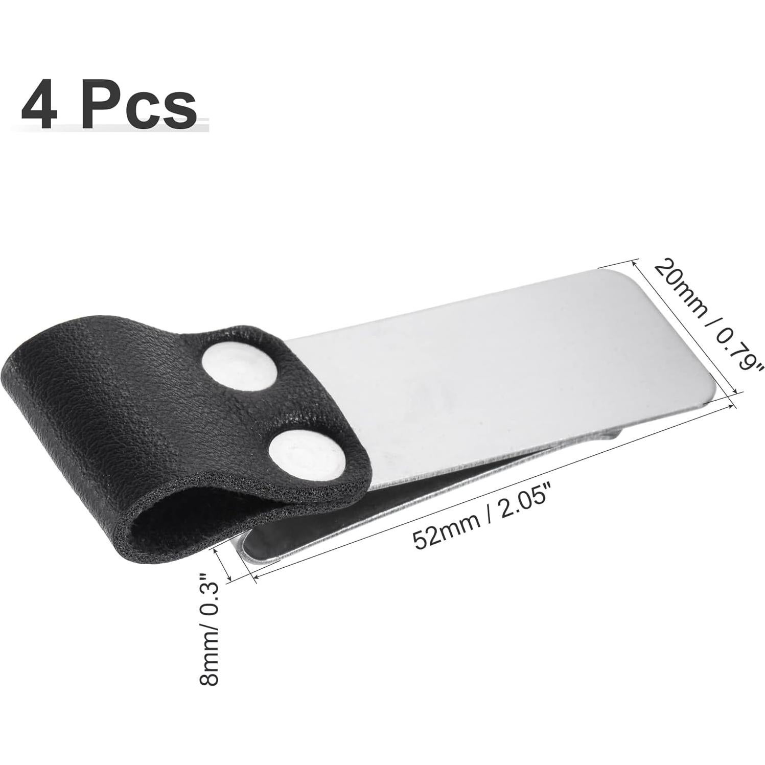 Soporte de Bolígrafos de Cuero PU MECCANIXITY Clip Acero 4 Unidades