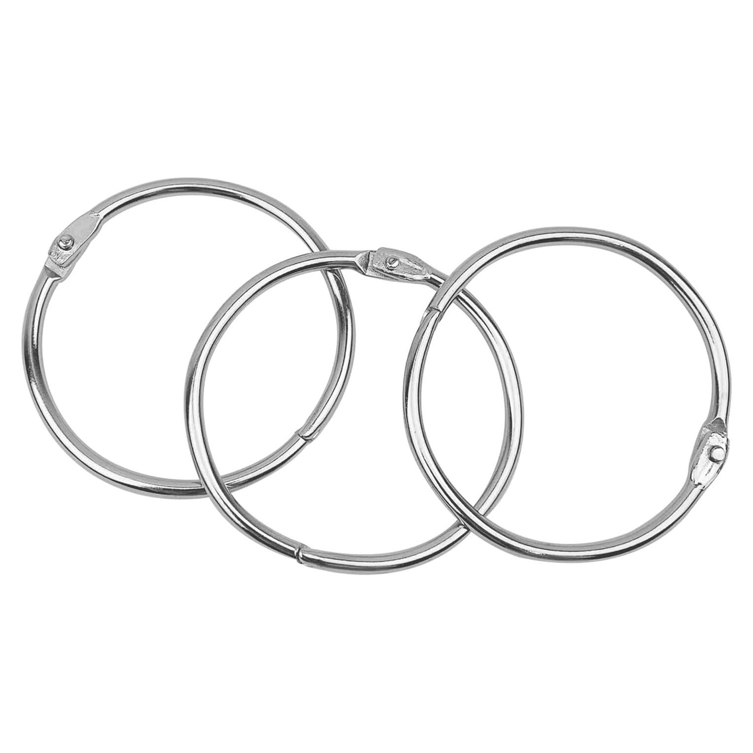 Anillos de Encuadernación Sueltos KTOJOY 50 Piezas 50 mm Plateado