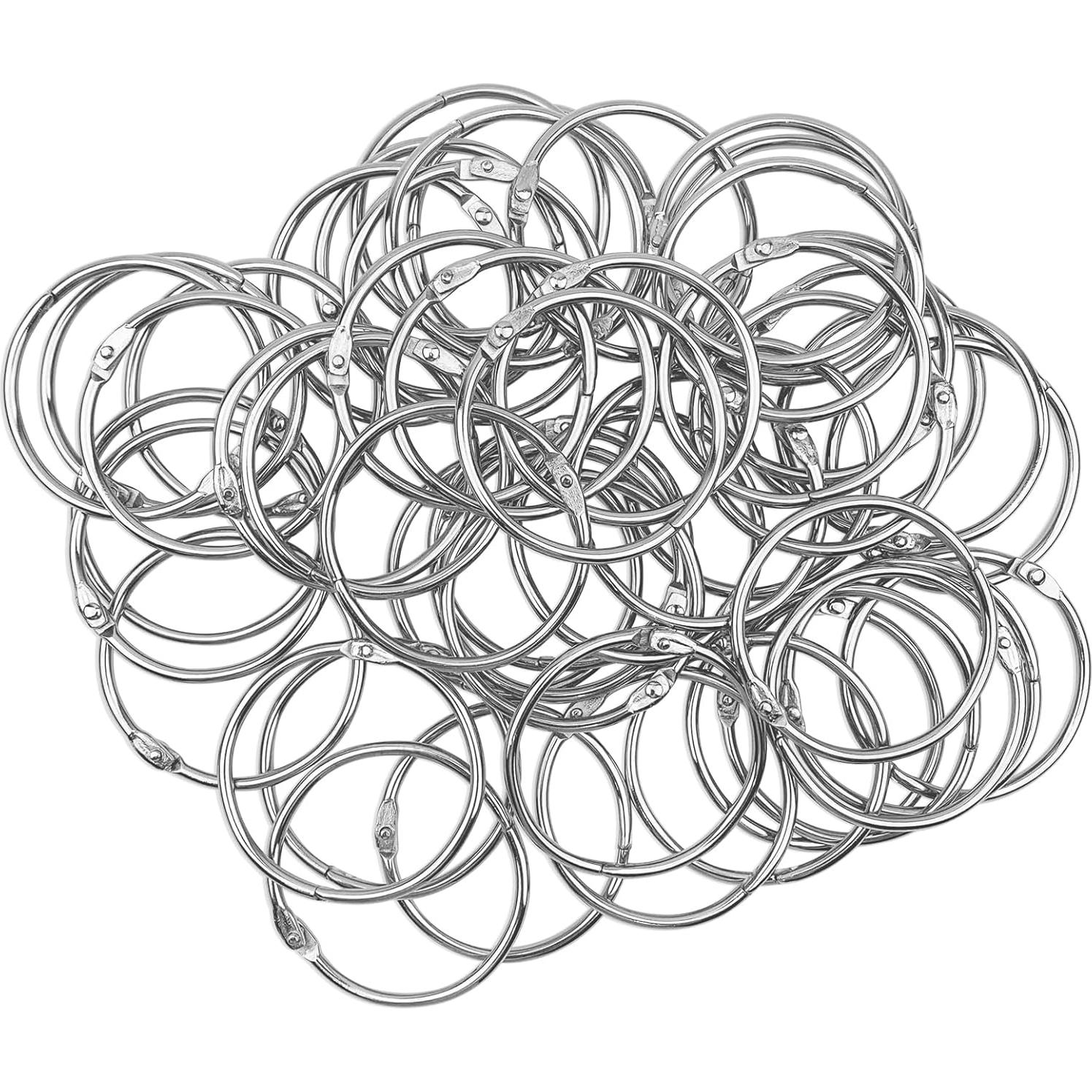 Anillos de Encuadernación Sueltos KTOJOY 50 Piezas 50 mm Plateado