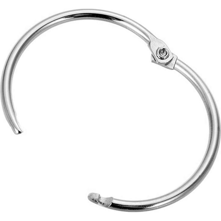 KINGFOREST 50 Anillos de Encuadernación de 25mm Niquelados