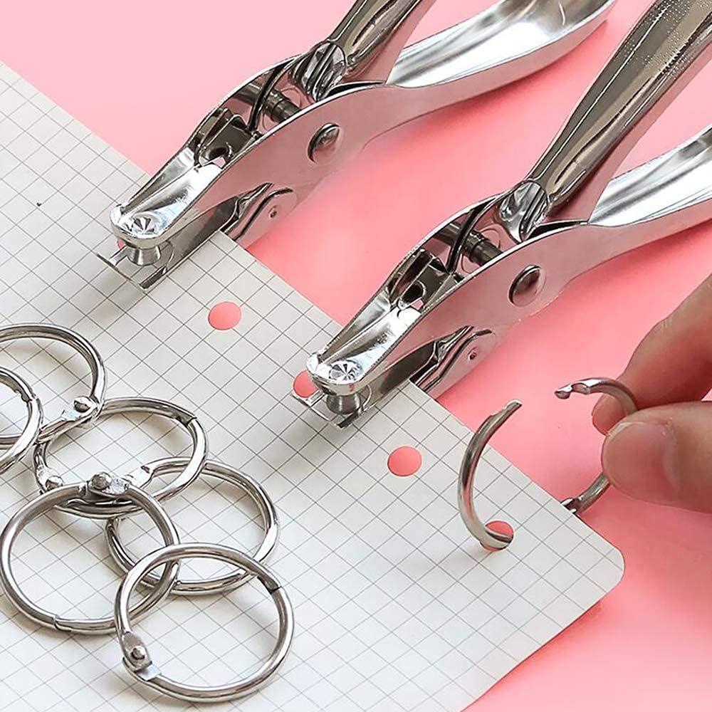 KINGFOREST 50 Anillos de Encuadernación de 25mm Niquelados