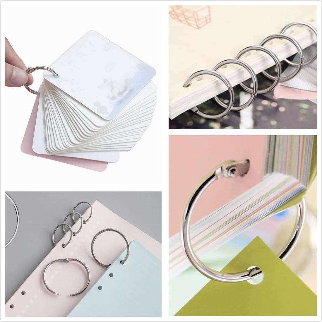 KINGFOREST 50 Anillos de Encuadernación de 25mm Niquelados