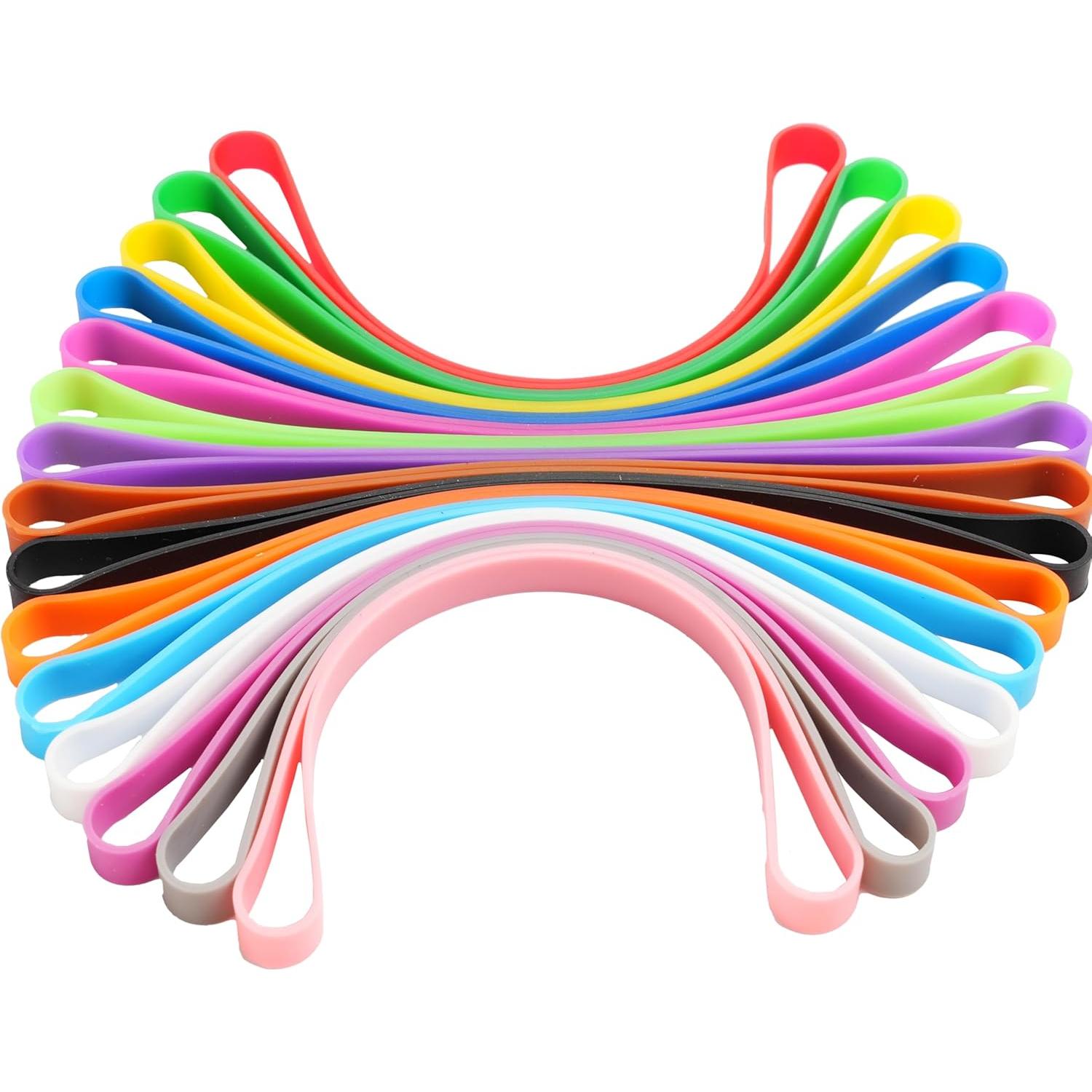 Bandas de Goma de Silicona 15 Pcs 14cm Multicolor Damyda