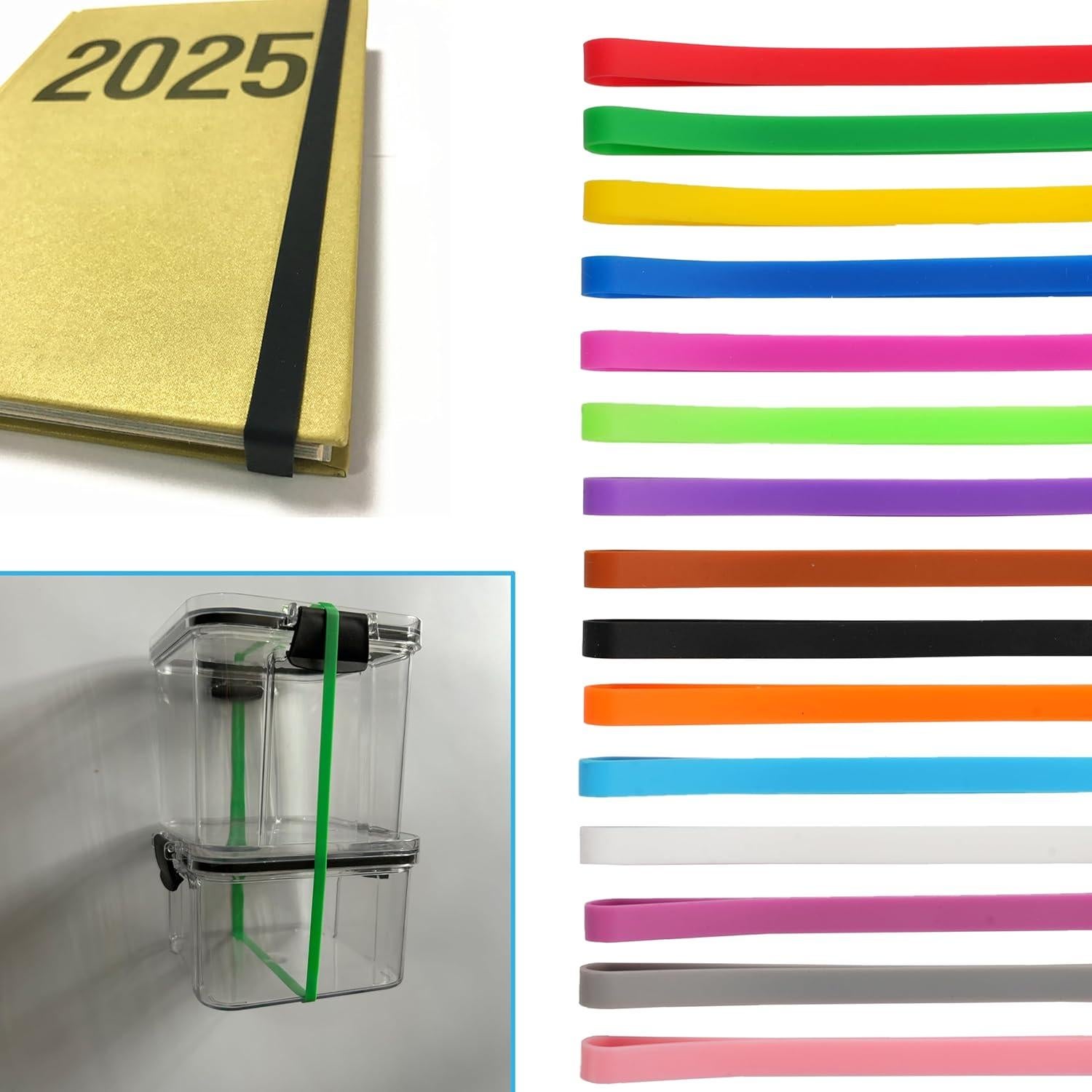 Bandas de Goma de Silicona 15 Pcs 14cm Multicolor Damyda