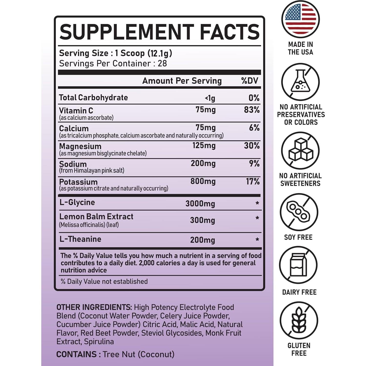 Relax+ Suplemento Electrolítico Calmante Cereza y Lima 340g