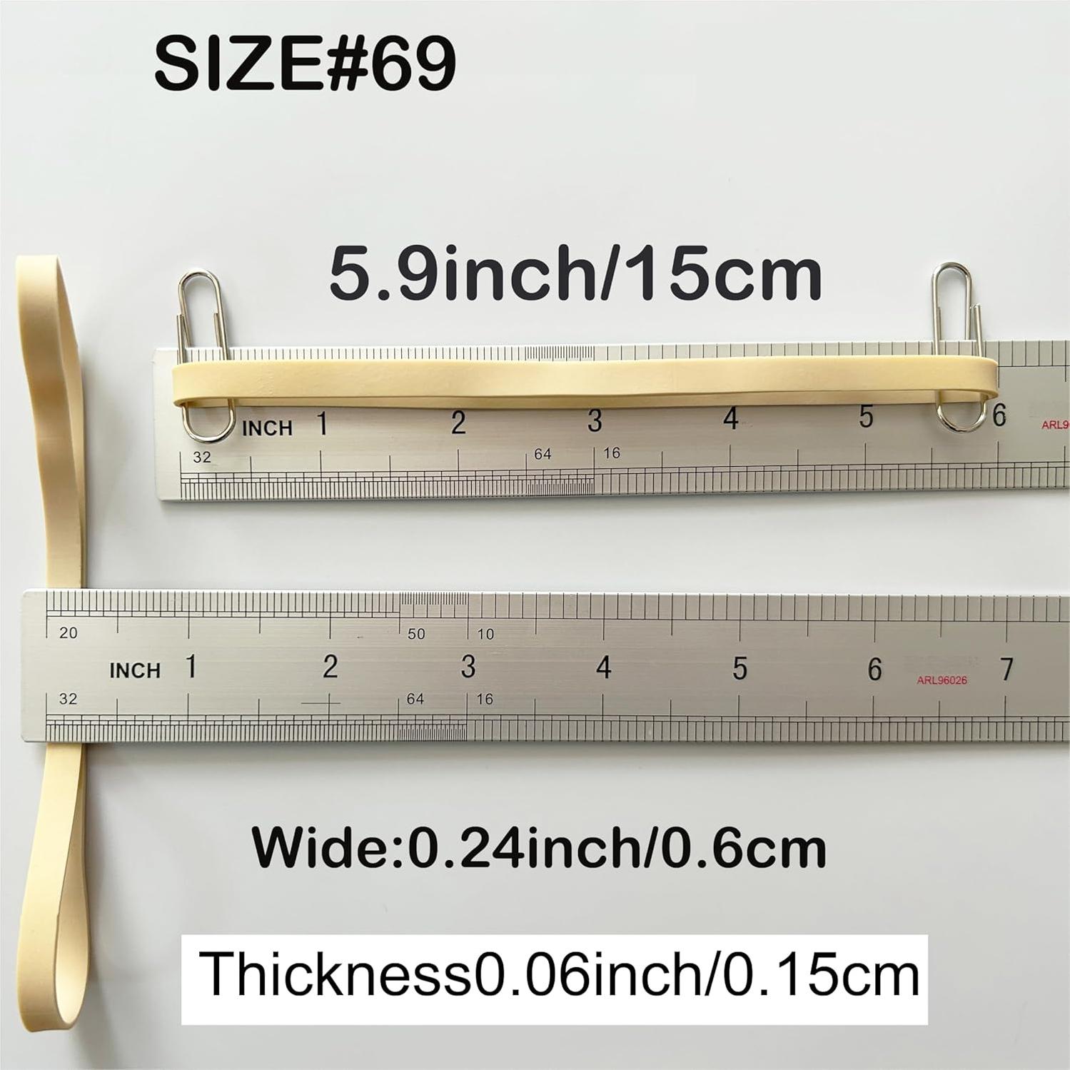 Bandas de Goma Grandes Beige AIWOQI 65 Pcs 15cm x 0.6cm