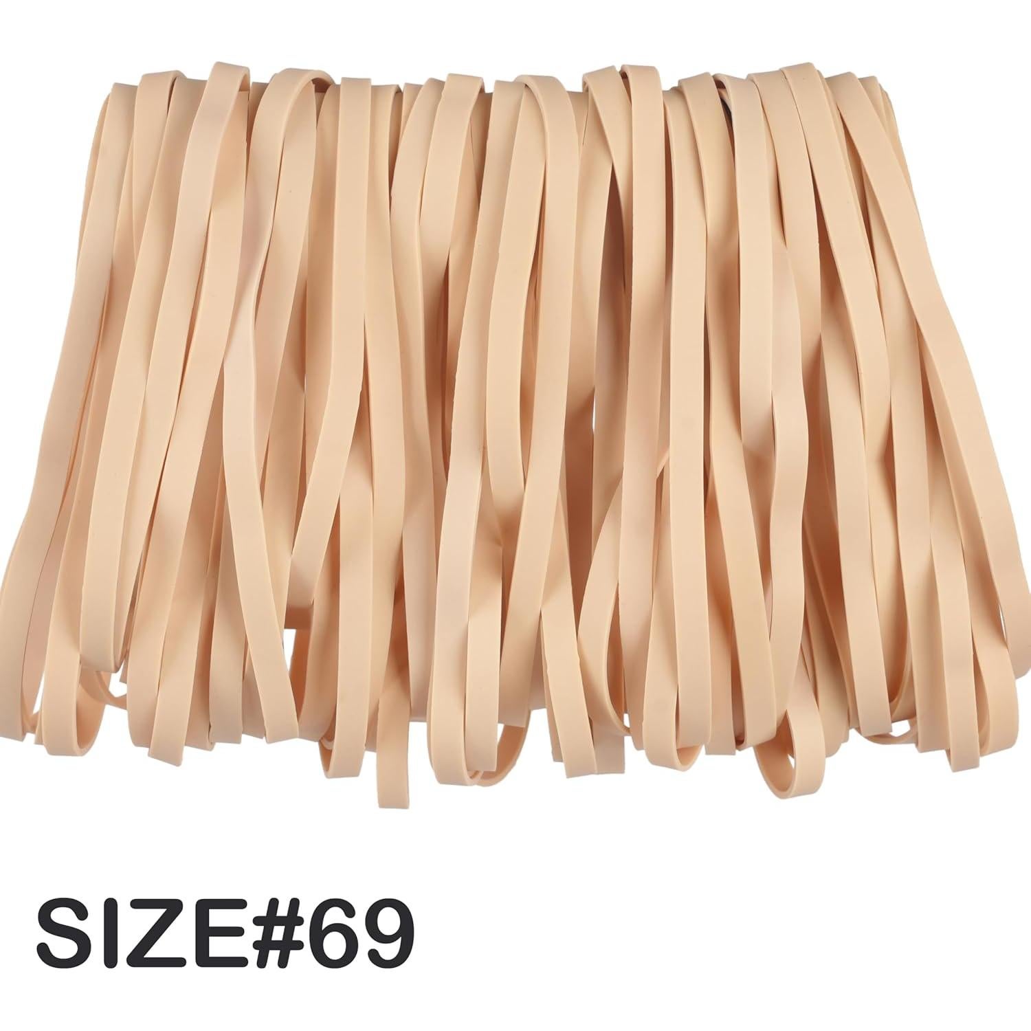 Bandas de Goma Grandes Beige AIWOQI 65 Pcs 15cm x 0.6cm
