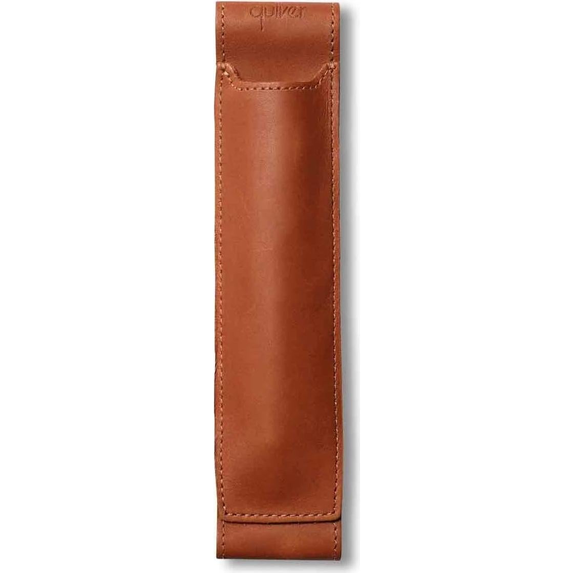 Soporte Doble para Bolígrafos Quiver de Cuero A5 Marrón