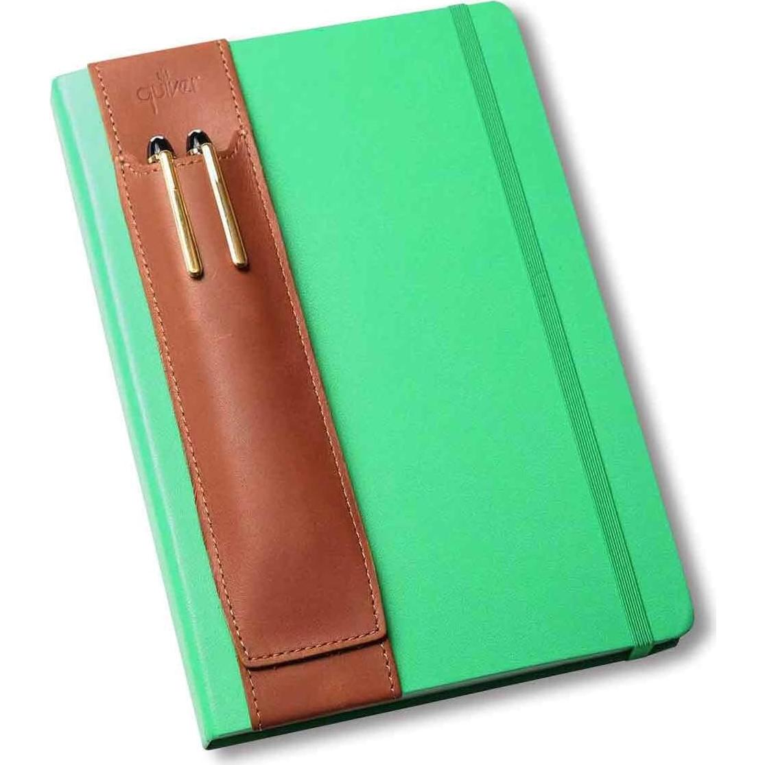 Soporte Doble para Bolígrafos Quiver de Cuero A5 Marrón