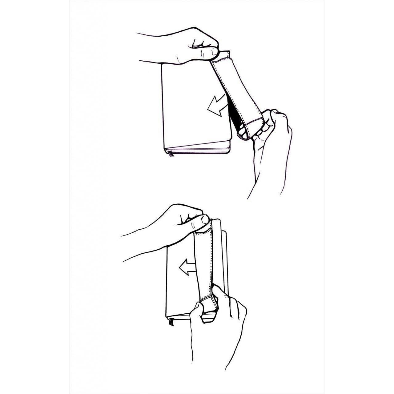 Soporte Doble para Bolígrafos Quiver de Cuero A5 Marrón