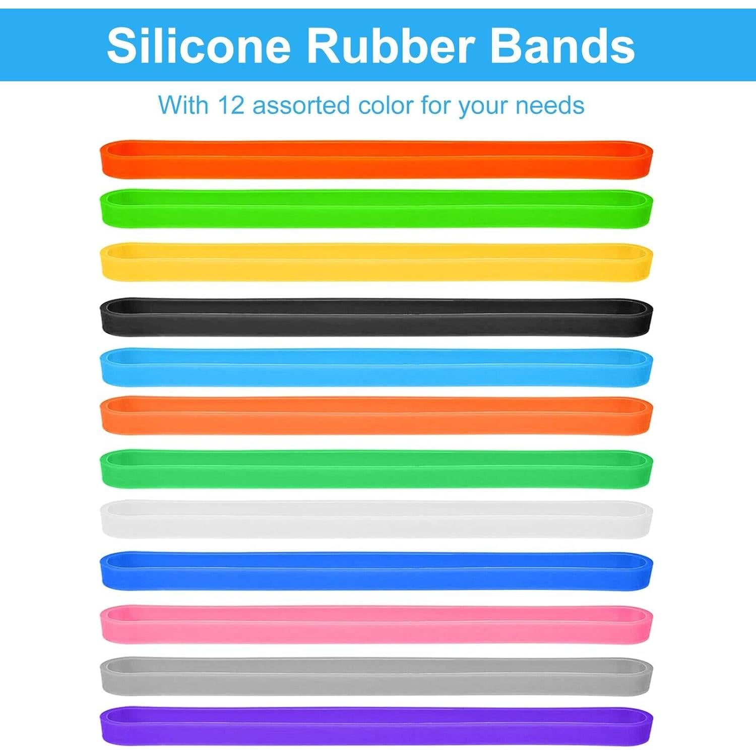 Bandas de Goma de Silicona Coopay 60 Piezas 14 cm Coloridas