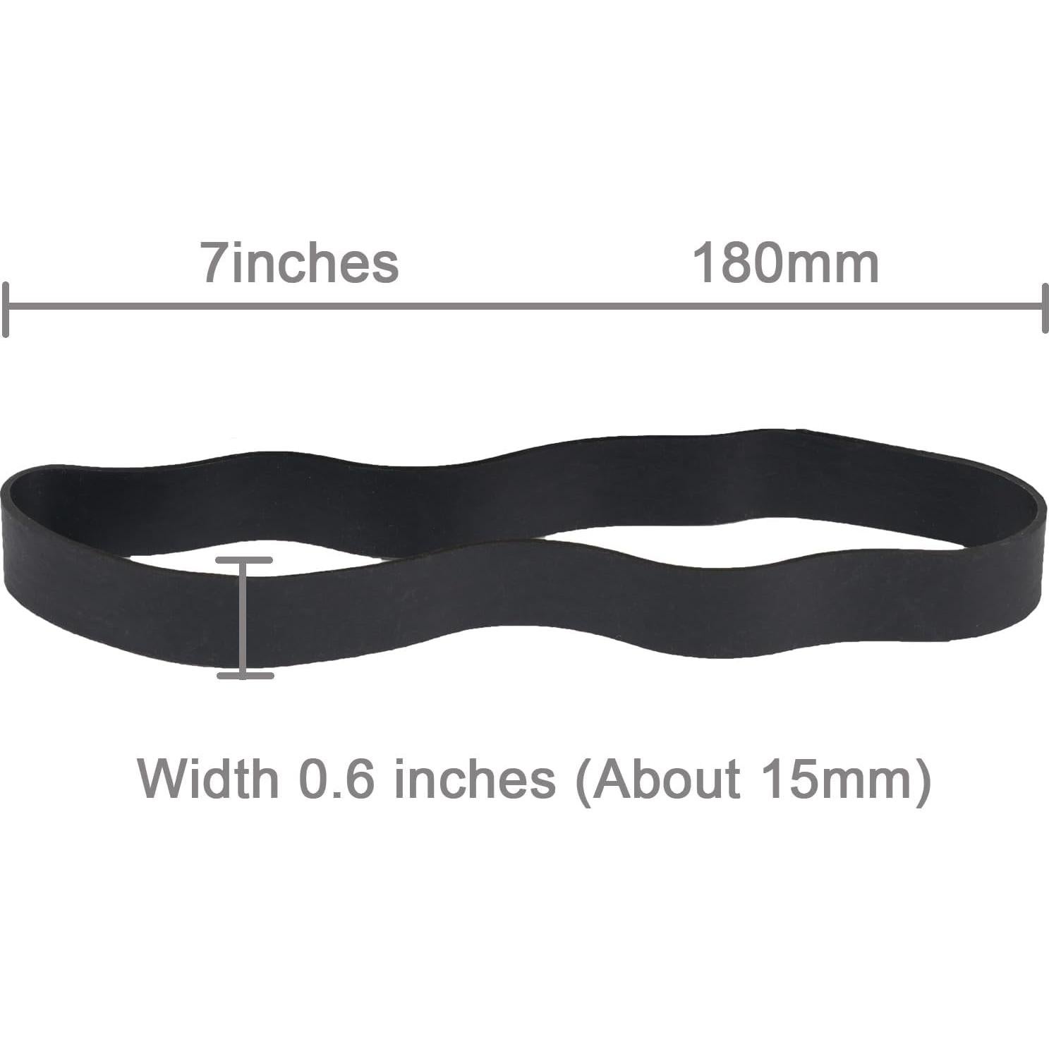 Bandas de Goma Gruesas AMUU #107 Negras 30 Unidades 18x1.5cm