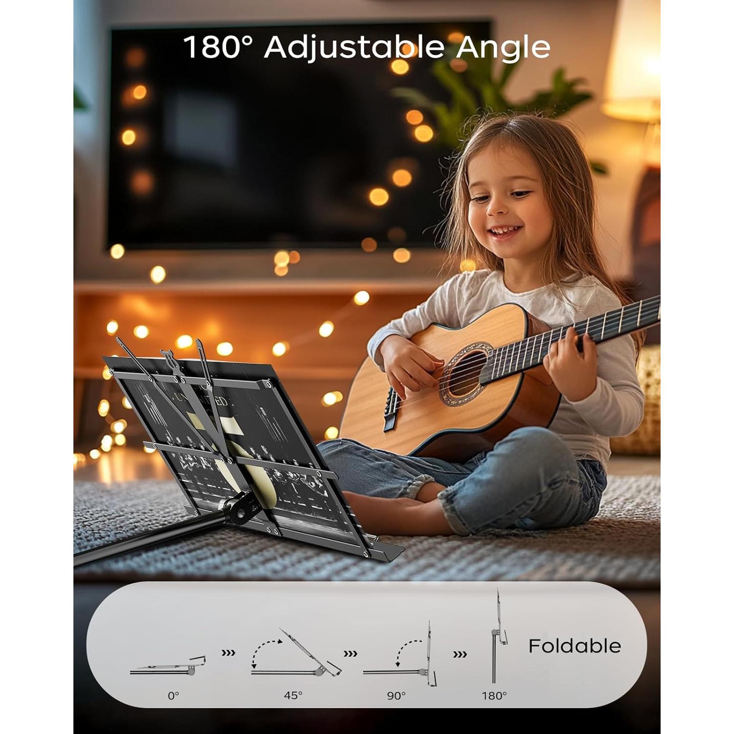 Soporte de Música K KASONIC Plegable 2 en 1 Ajustable 72.9-130 cm